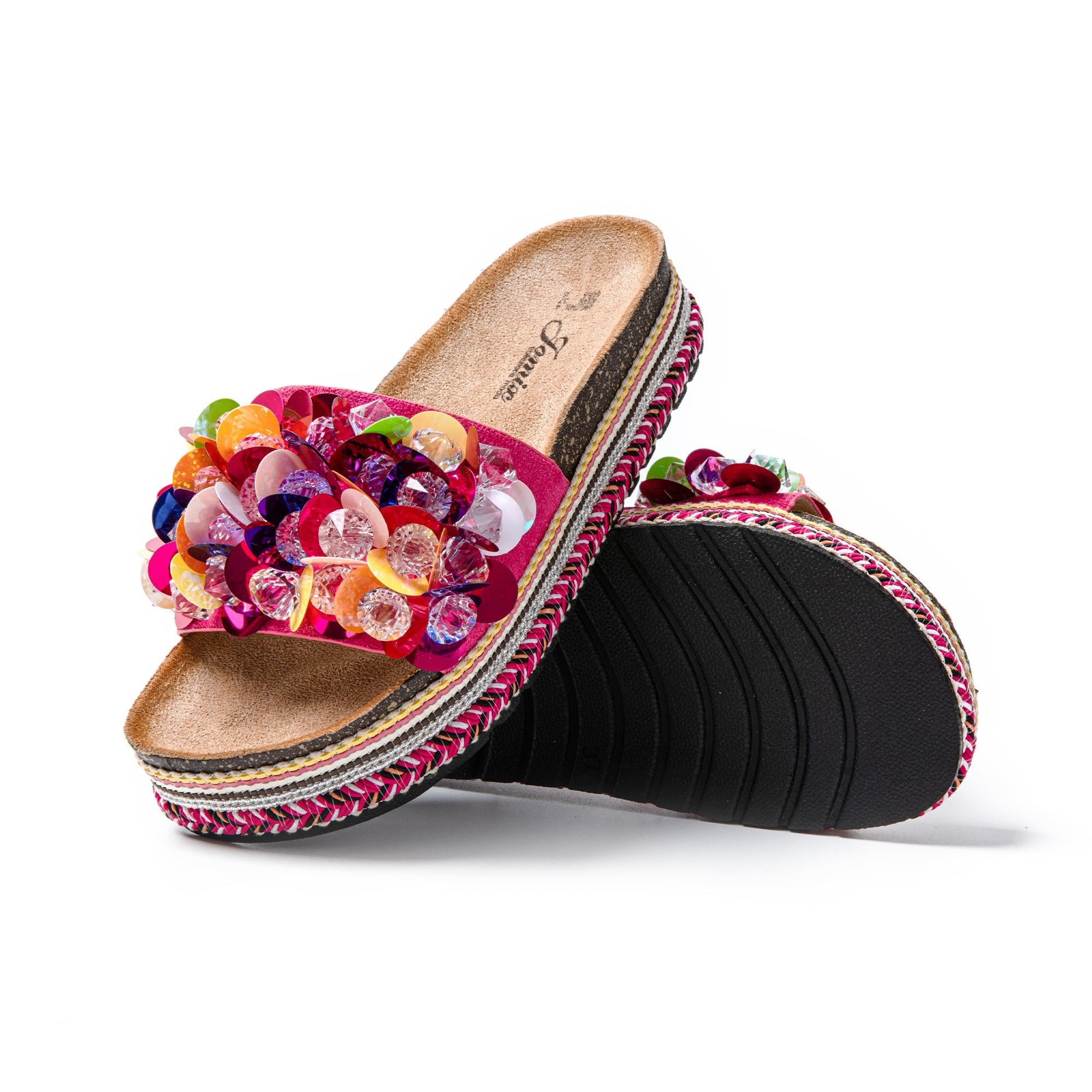 JOMIX Ciabatte Donna Estive Pantofole alla moda con decorazione a conchiglia SD9336