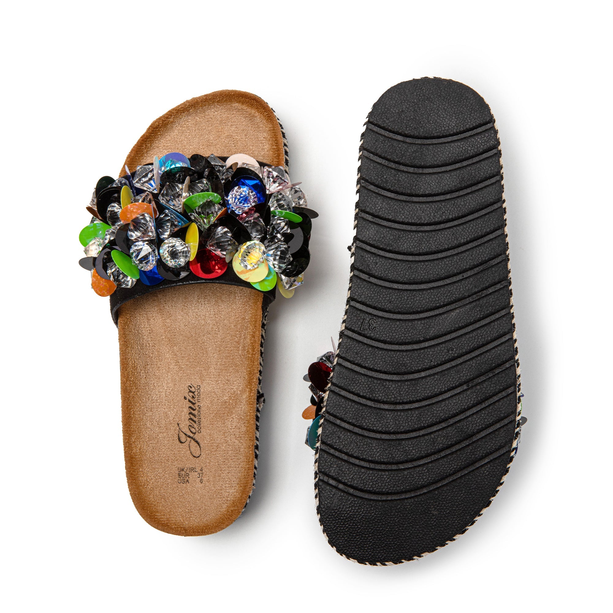JOMIX Ciabatte Donna Estive Pantofole alla moda con decorazione a conchiglia SD9336