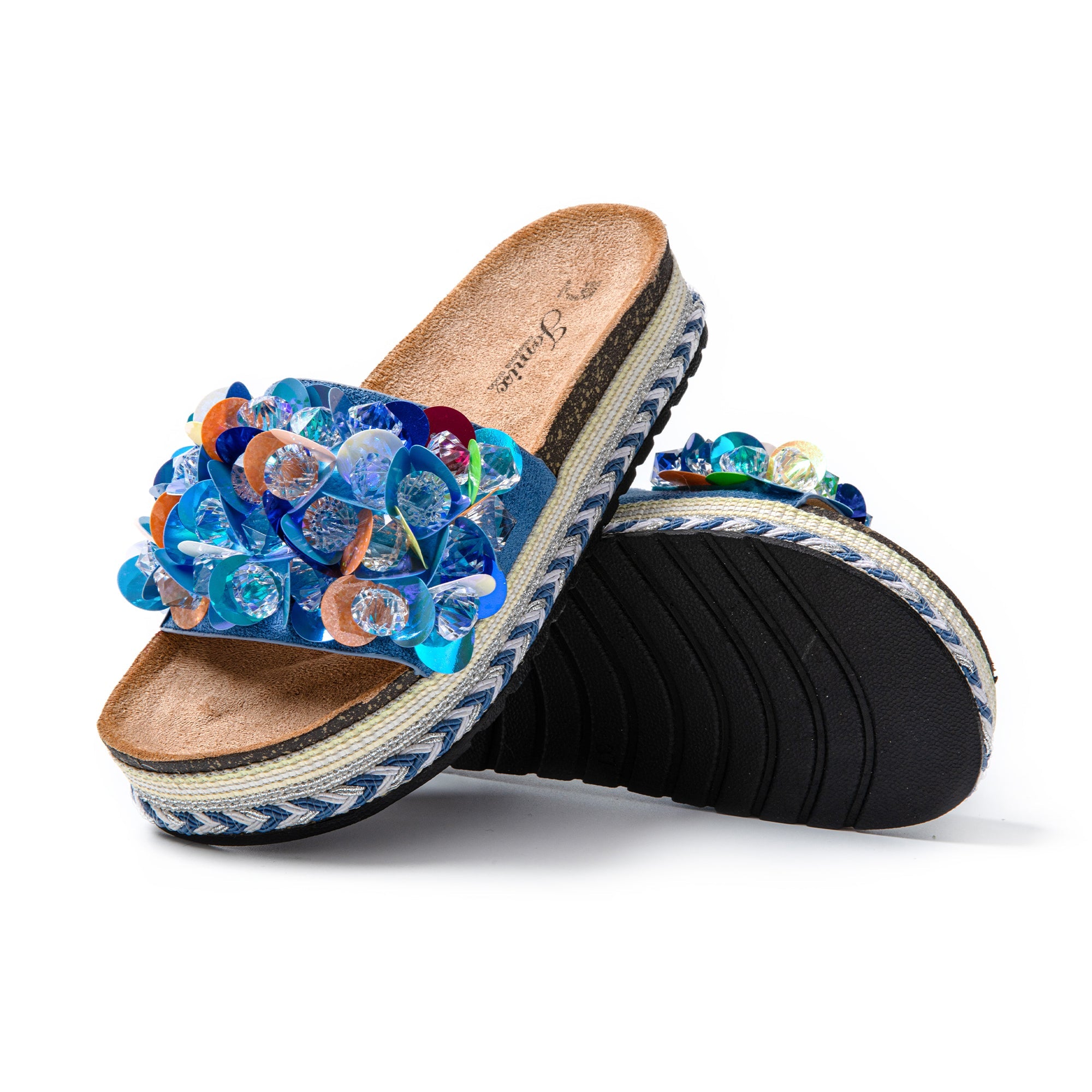 JOMIX Ciabatte Donna Estive Pantofole alla moda con decorazione a conchiglia SD9336