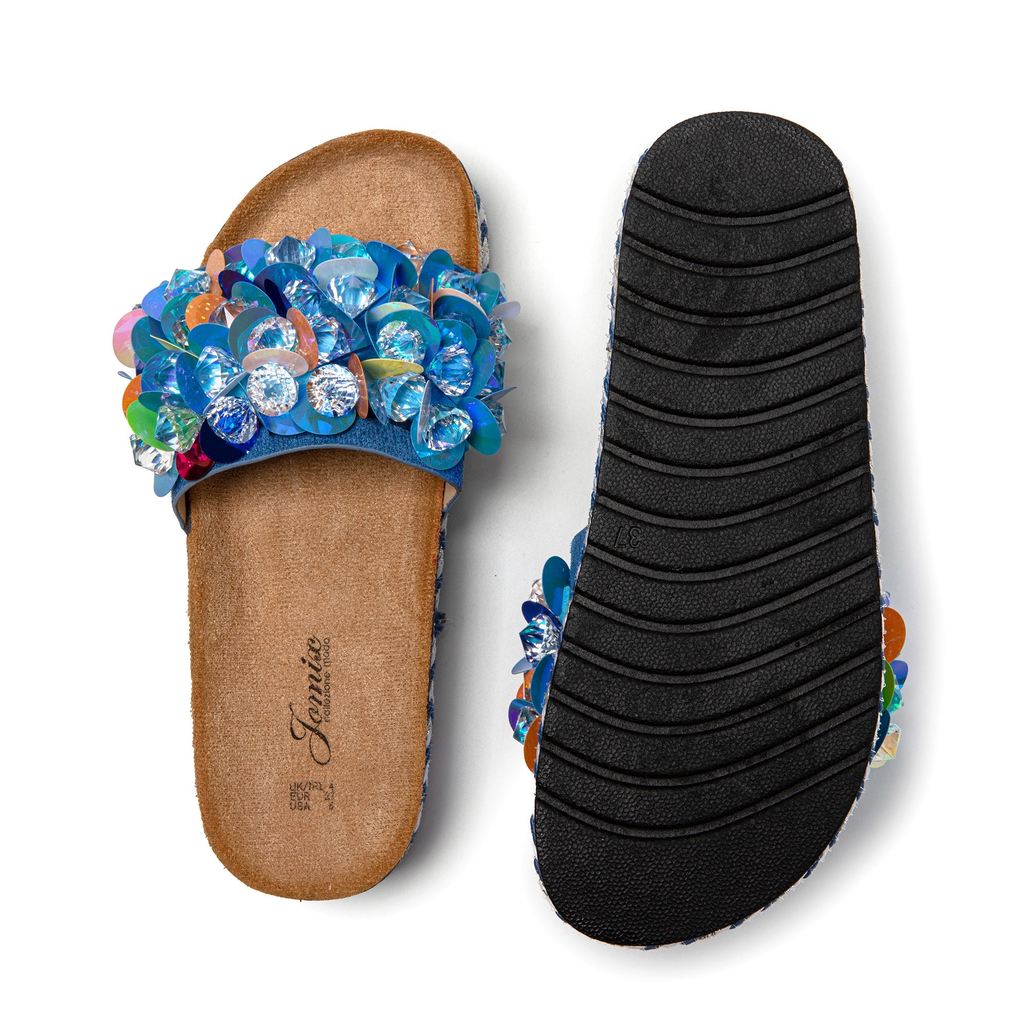 JOMIX Ciabatte Donna Estive Pantofole alla moda con decorazione a conchiglia SD9336