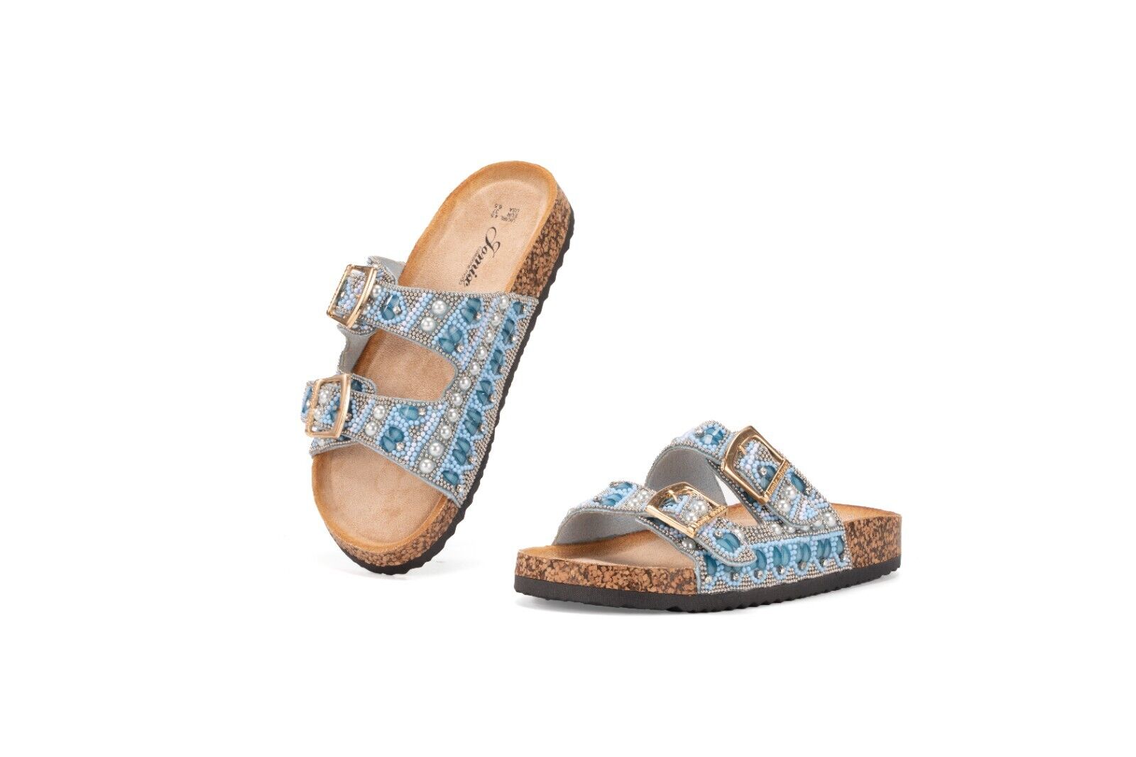 JOMIX Ciabatte Donna Estive Sandali Sughero Plantare Dobbia Fibbia Moda Pantofole WCF250215