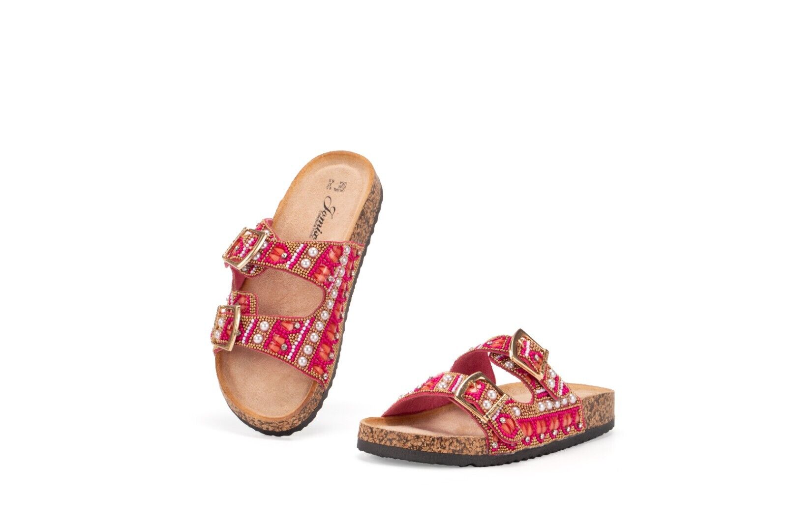 JOMIX Ciabatte Donna Estive Sandali Sughero Plantare Dobbia Fibbia Moda Pantofole WCF250215