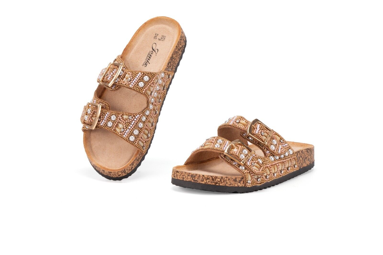 JOMIX Ciabatte Donna Estive Sandali Sughero Plantare Dobbia Fibbia Moda Pantofole WCF250215