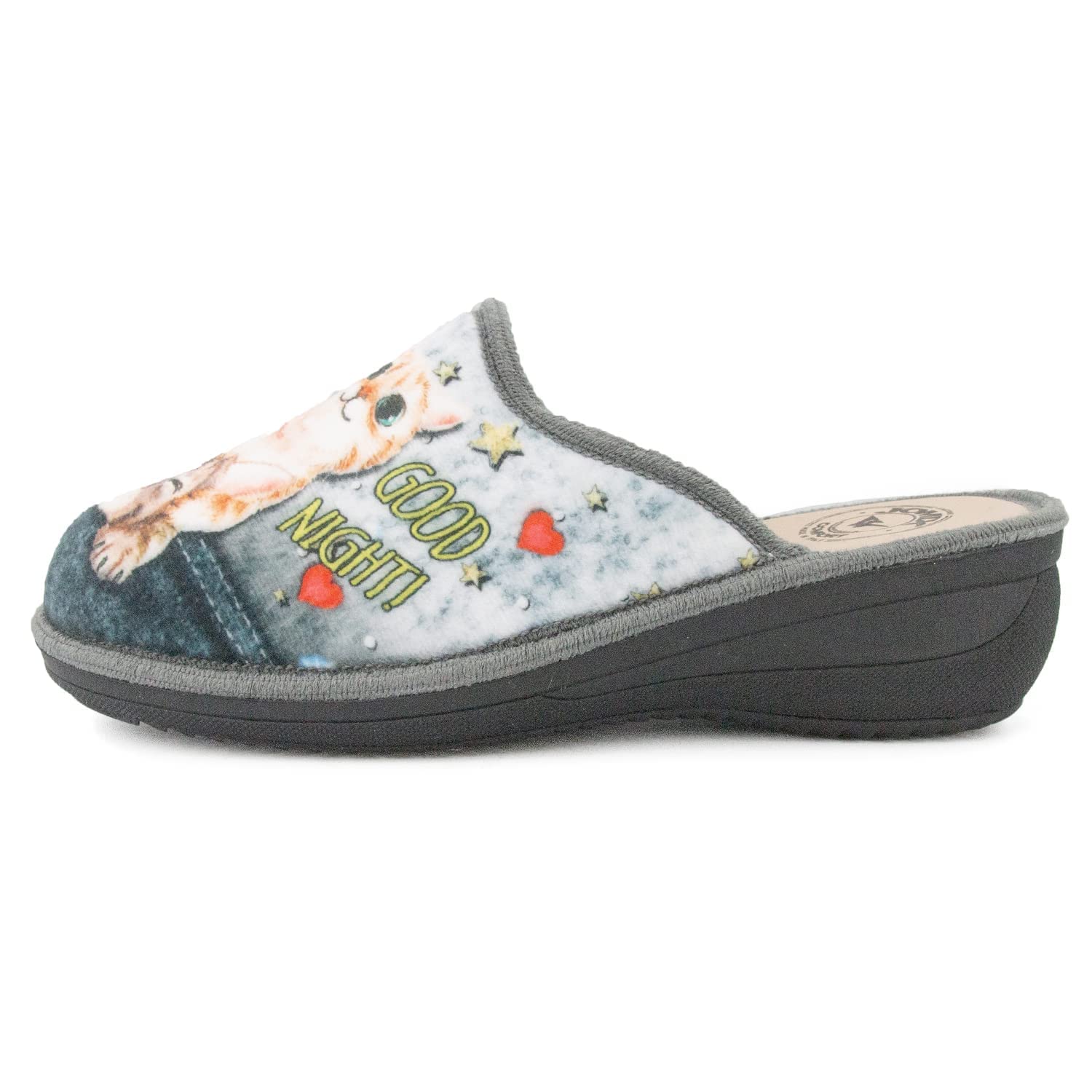 JOMIX Ciabatte Donna Gatti Chiuse con Zeppa Pantofole Anatomiche