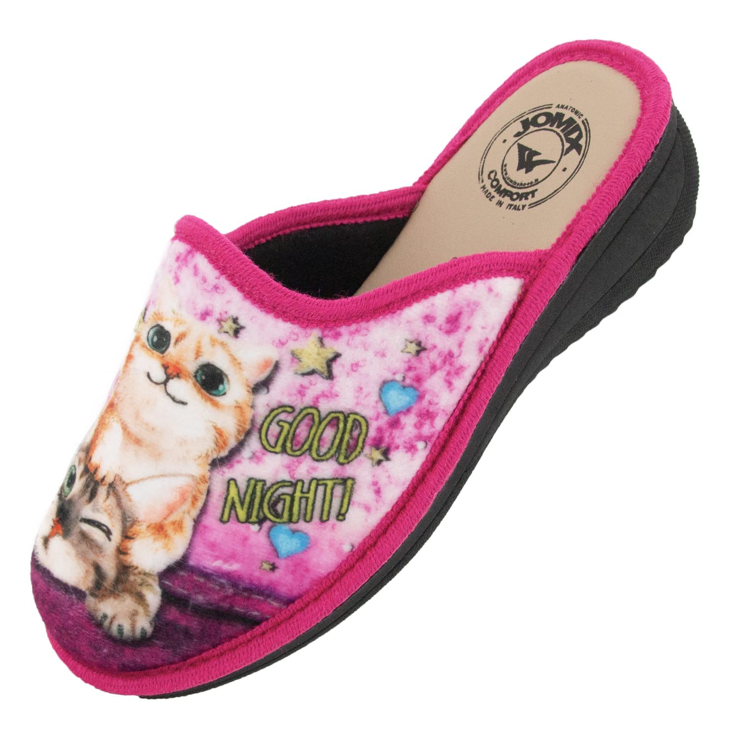 JOMIX Ciabatte Donna Gatti Chiuse con Zeppa Pantofole Anatomiche