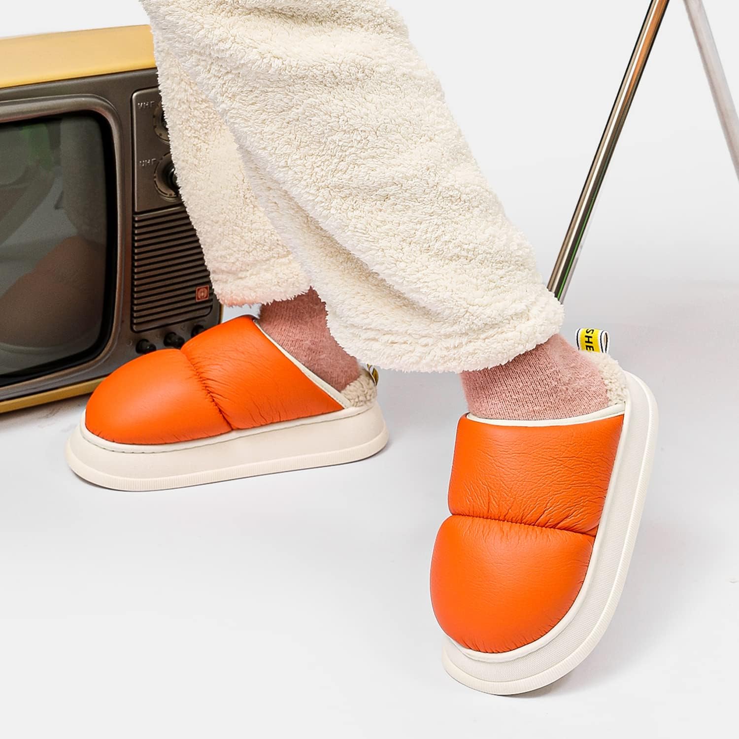 JOMIX Ciabatte Donna Invernali Caldissime Pantofole Memory Foam Imbottite Comode