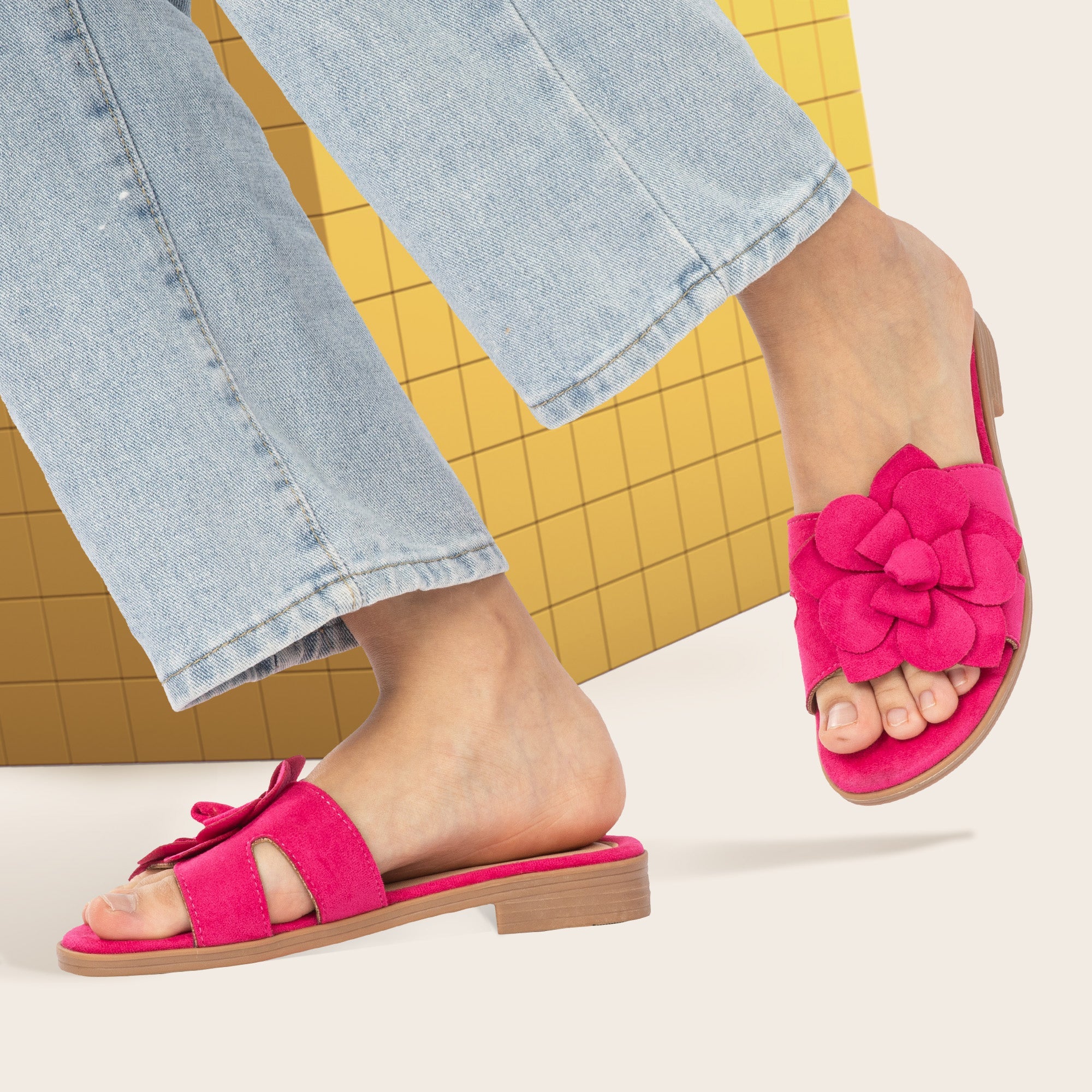 JOMIX Ciabatte Eleganti da Donna Pantofole Piatte Morbide e Traspiranti Suola WFC250365