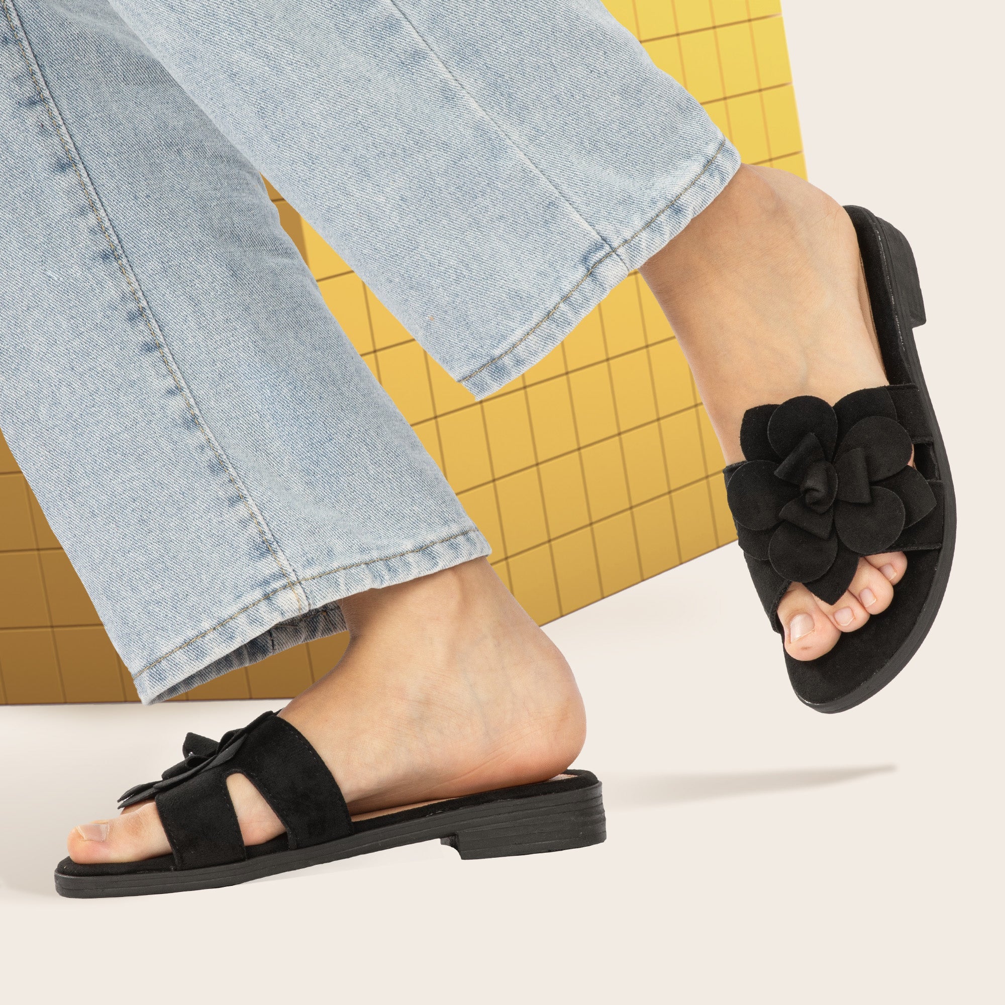 JOMIX Ciabatte Eleganti da Donna Pantofole Piatte Morbide e Traspiranti Suola WFC250365