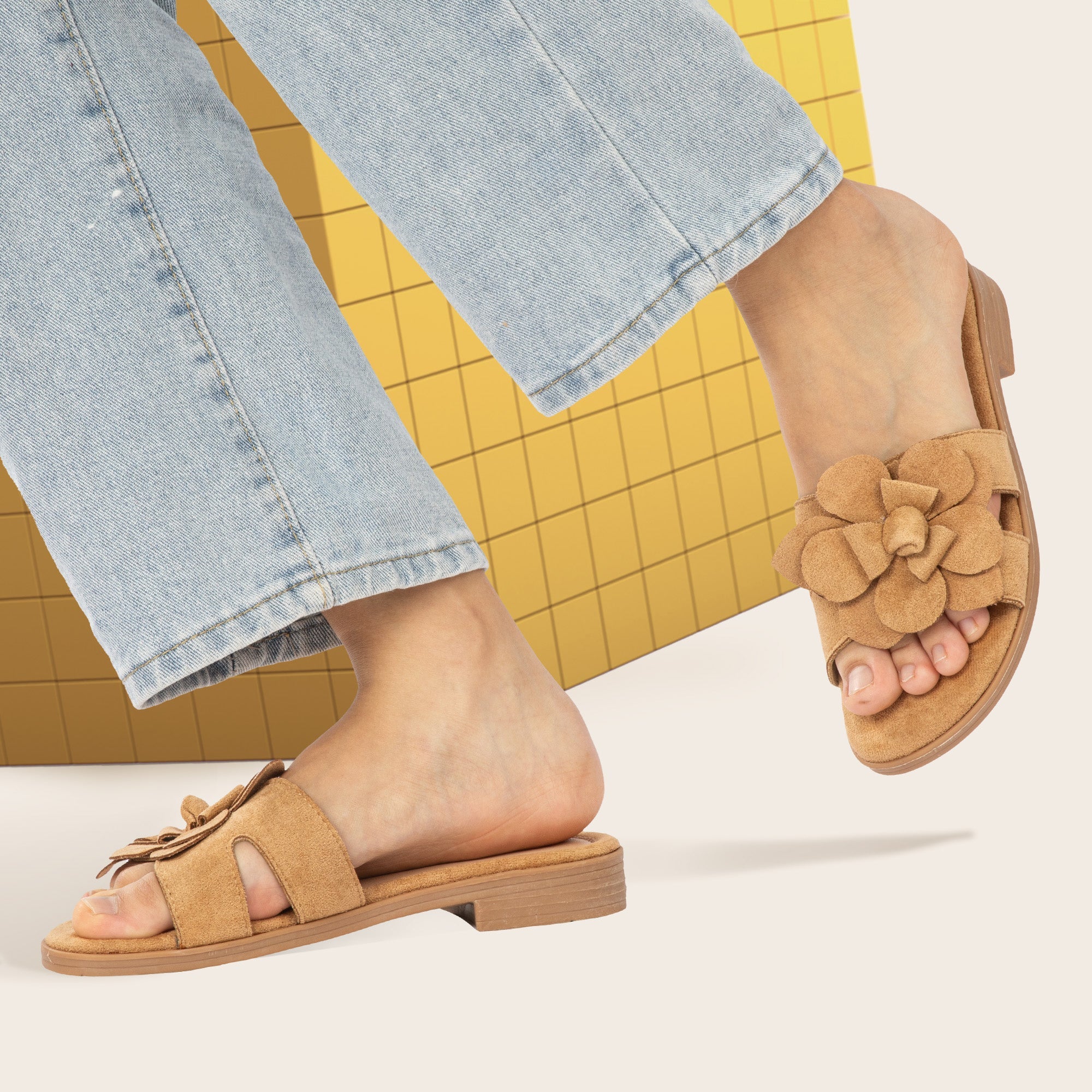 JOMIX Ciabatte Eleganti da Donna Pantofole Piatte Morbide e Traspiranti Suola WFC250365