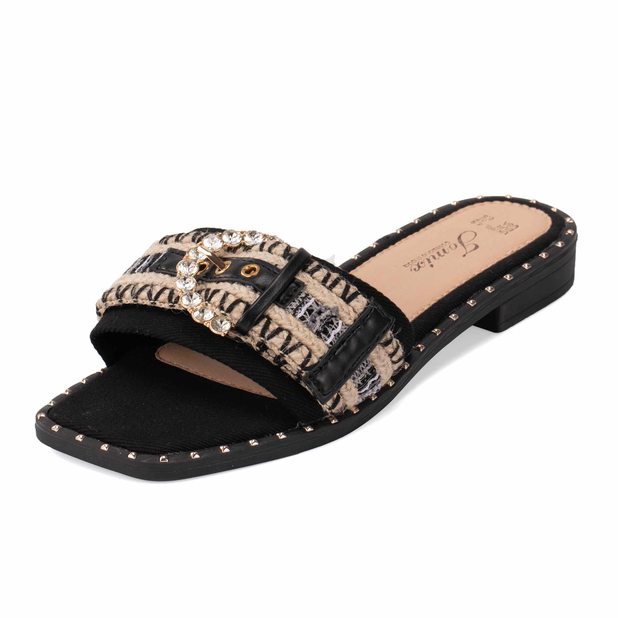JOMIX Ciabatte Estive da Donna a Punta Quadrata Eleganti Pantofole Piatte Antiscivolo Pantofole Leggere e Traspiranti Facili da Camminare Senza Fatica WFC250364