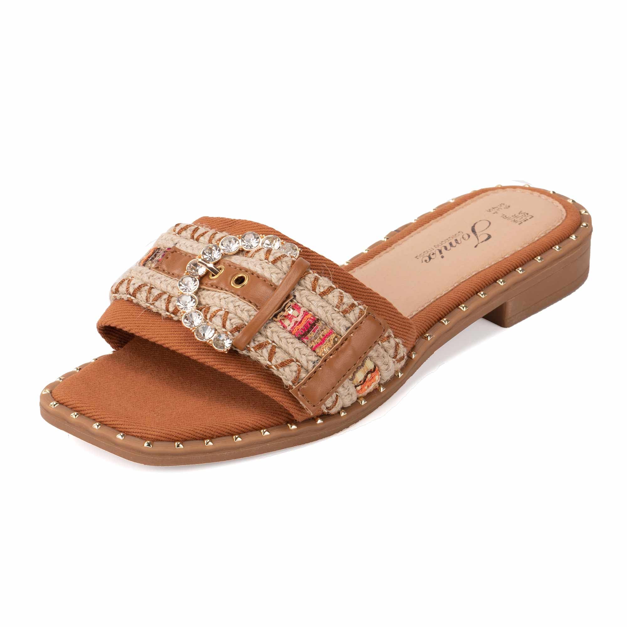 JOMIX Ciabatte Estive da Donna a Punta Quadrata Eleganti Pantofole Piatte Antiscivolo Pantofole Leggere e Traspiranti Facili da Camminare Senza Fatica WFC250364