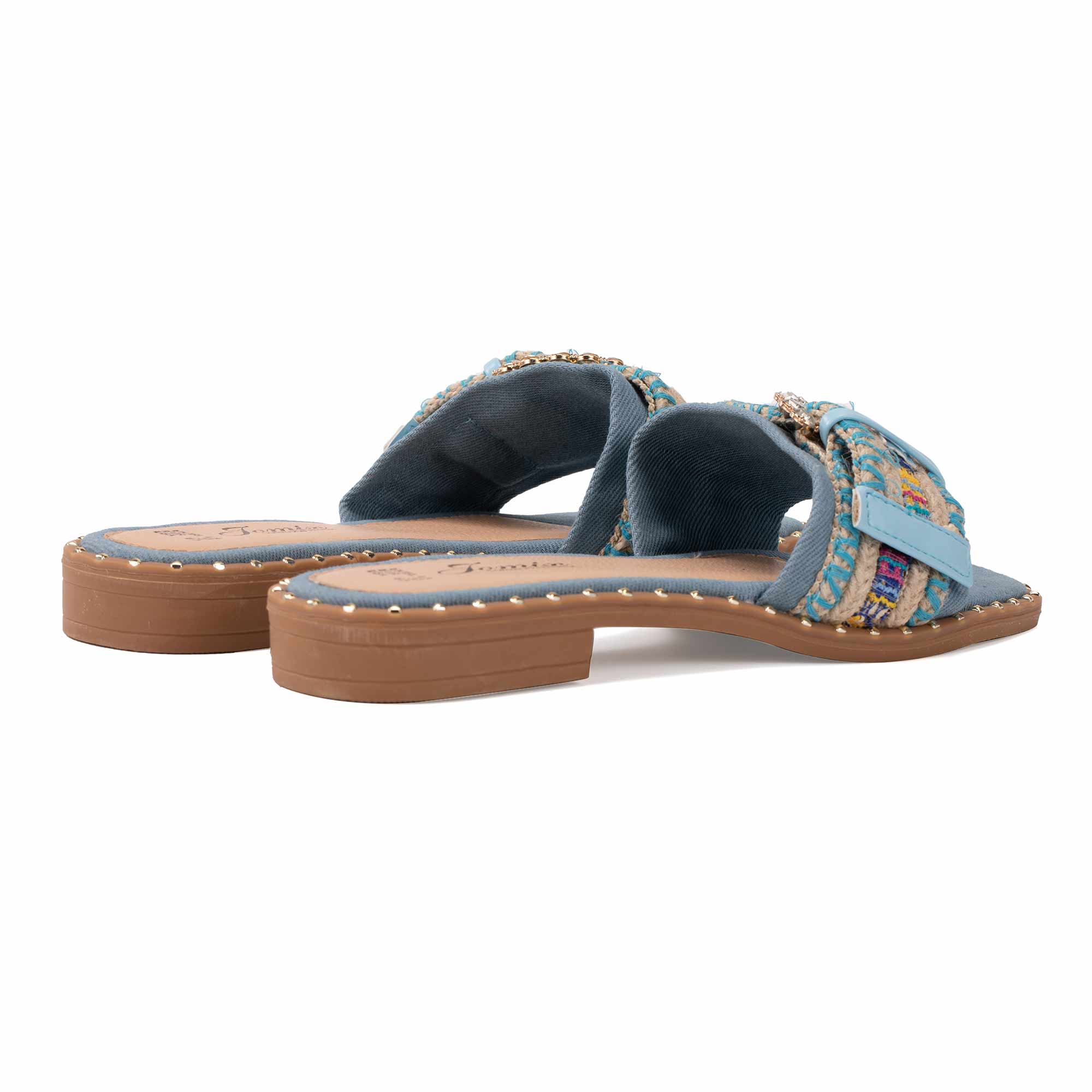 JOMIX Ciabatte Estive da Donna a Punta Quadrata Eleganti Pantofole Piatte WFC250364