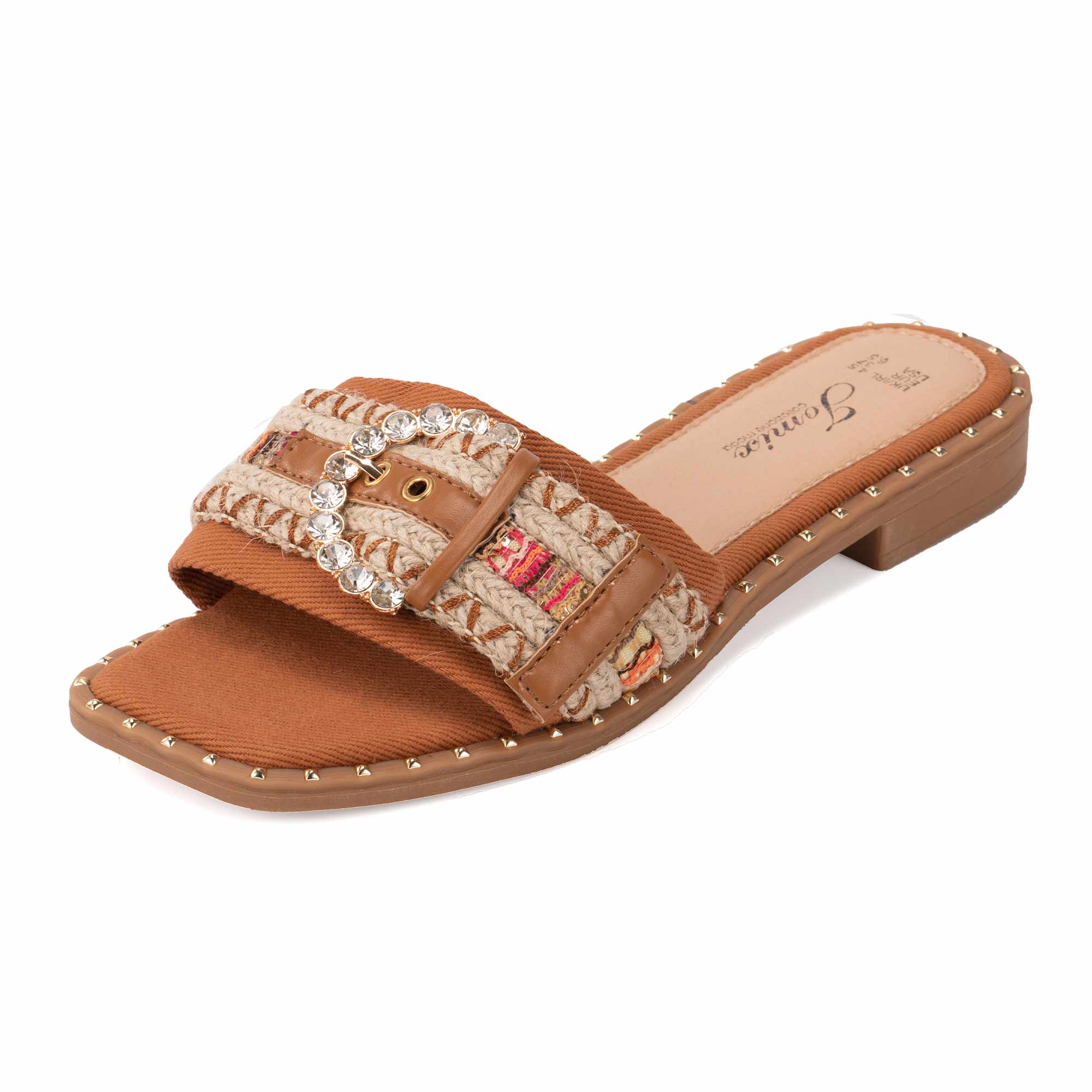 JOMIX Ciabatte Estive da Donna a Punta Quadrata Eleganti Pantofole Piatte WFC250364