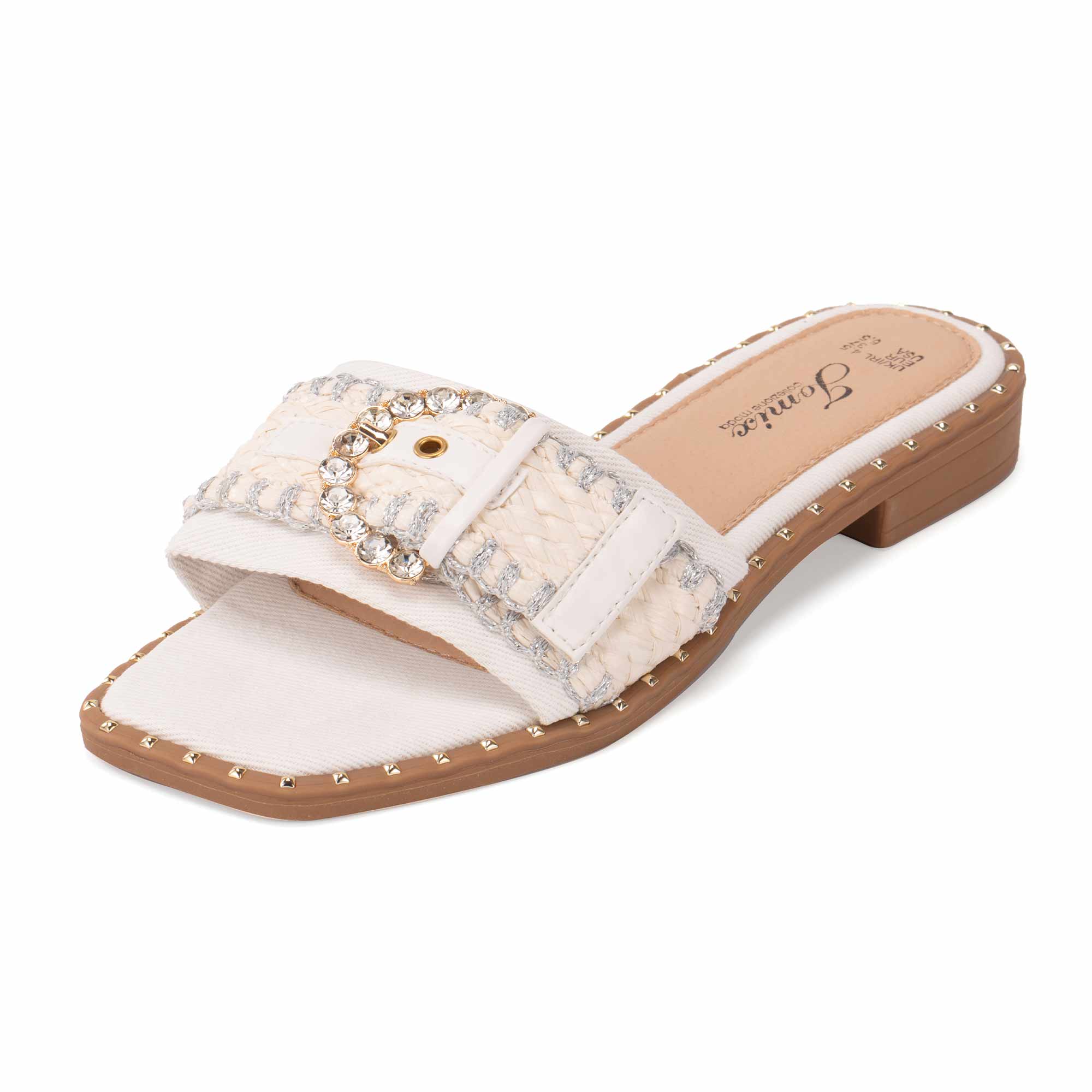 JOMIX Ciabatte Estive da Donna a Punta Quadrata Eleganti Pantofole Piatte WFC250364