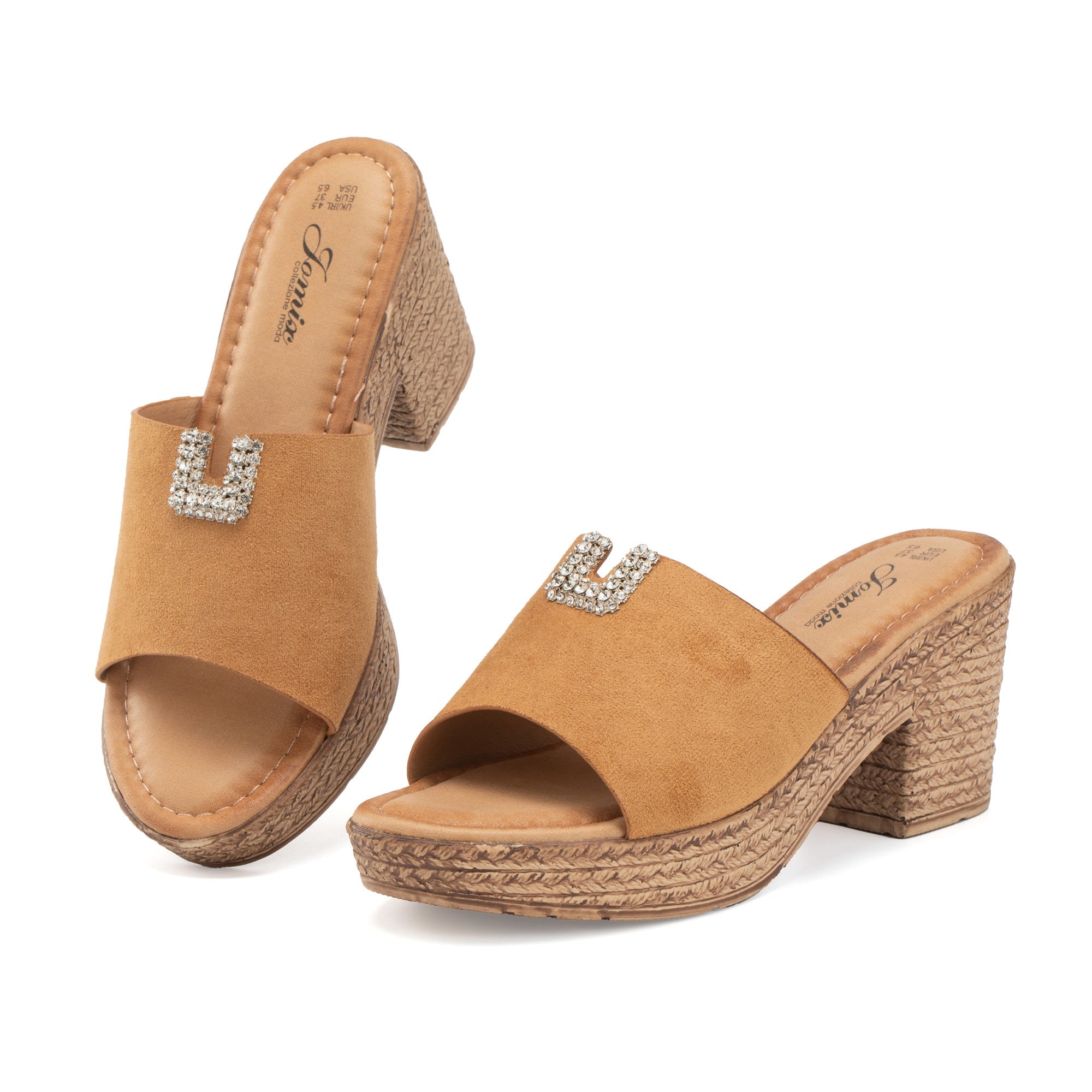 JOMIX Ciabatte Estive da Donna con Tacco Alto Pantofole Eleganti e Confortevoli WWC250251
