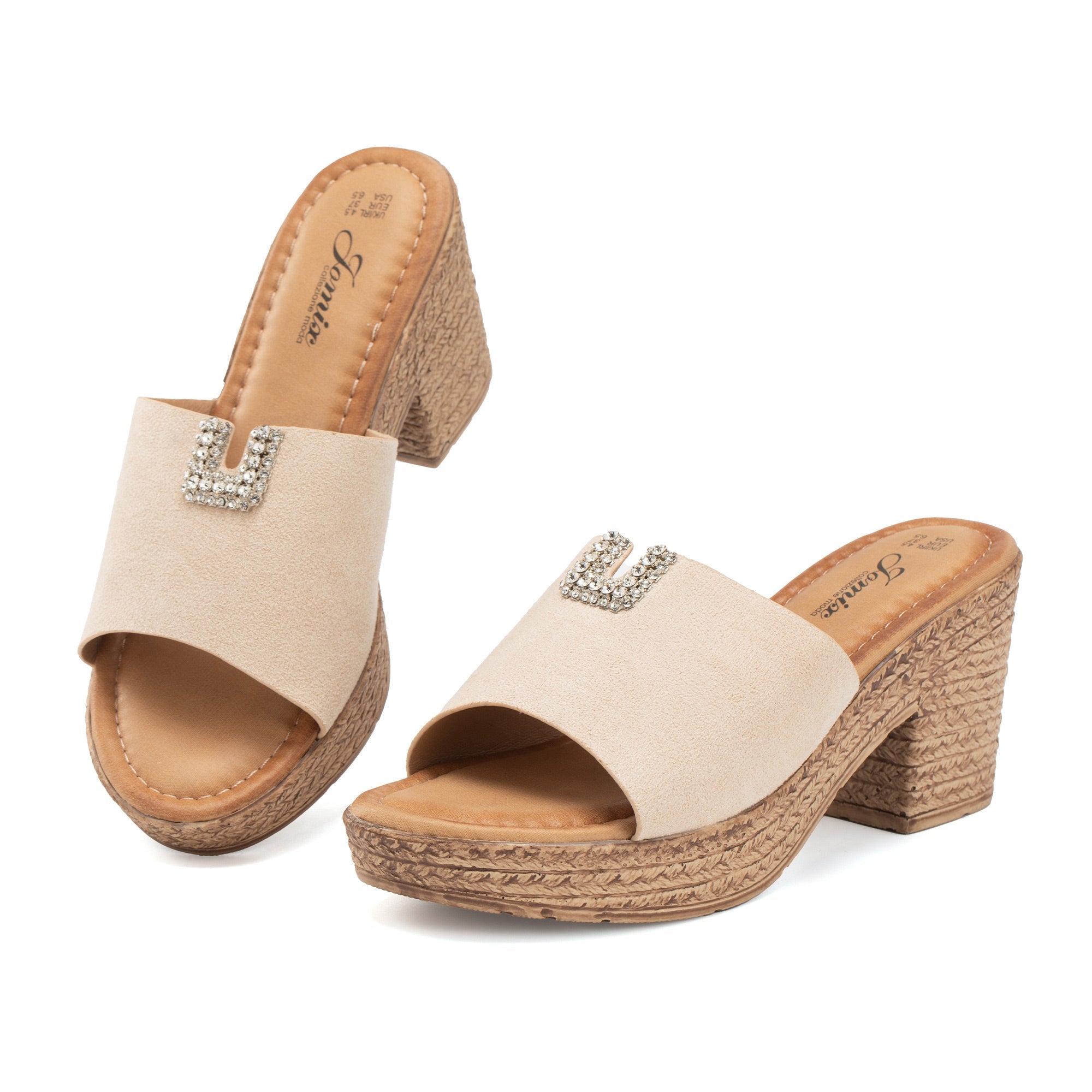 JOMIX Ciabatte Estive da Donna con Tacco Alto Pantofole Eleganti e Confortevoli WWC250251