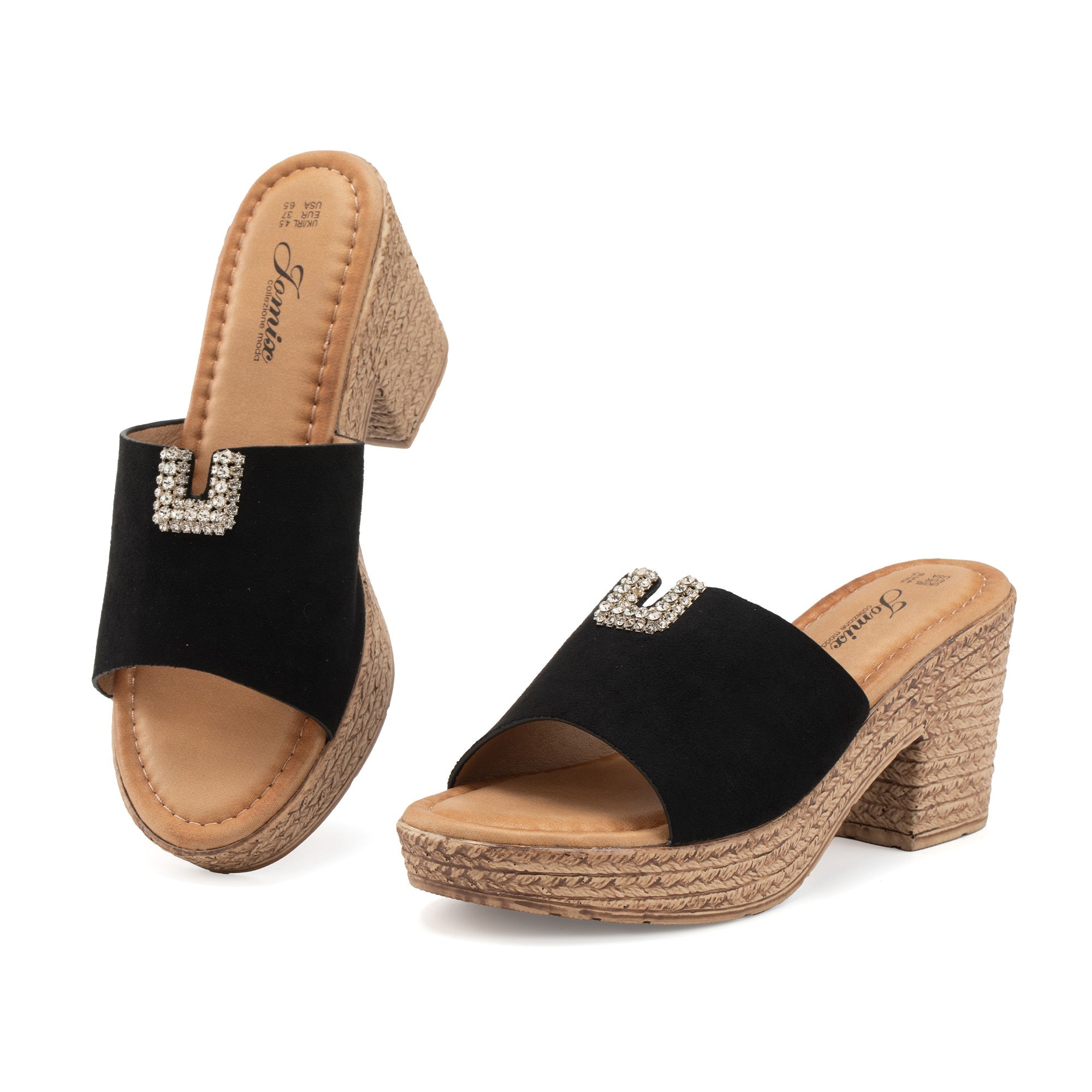 JOMIX Ciabatte Estive da Donna con Tacco Alto Pantofole Eleganti e Confortevoli WWC250251