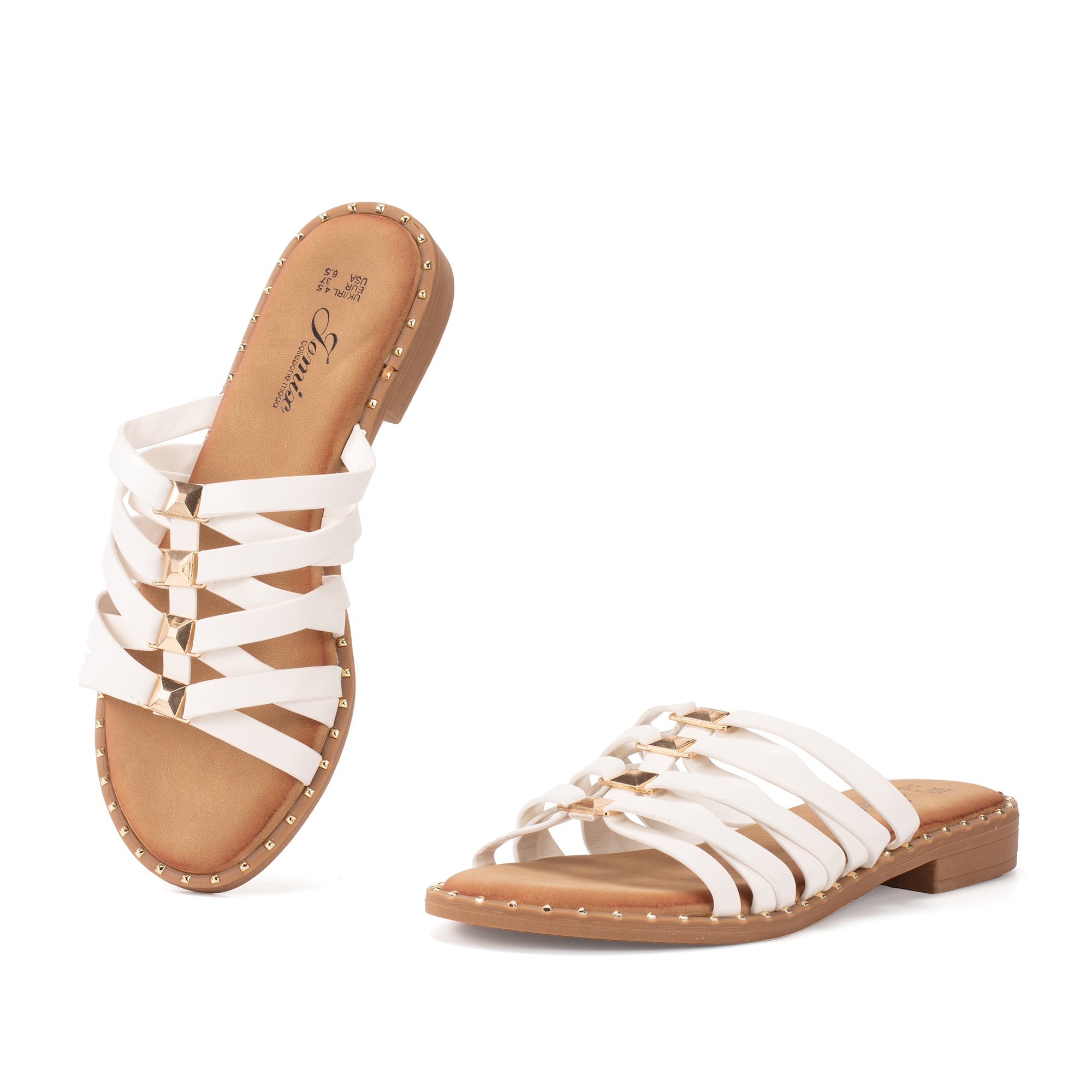 JOMIX Ciabatte Estive da Donna in Pelle Pantofole da Spiaggia Eleganti Morbide WFC250362