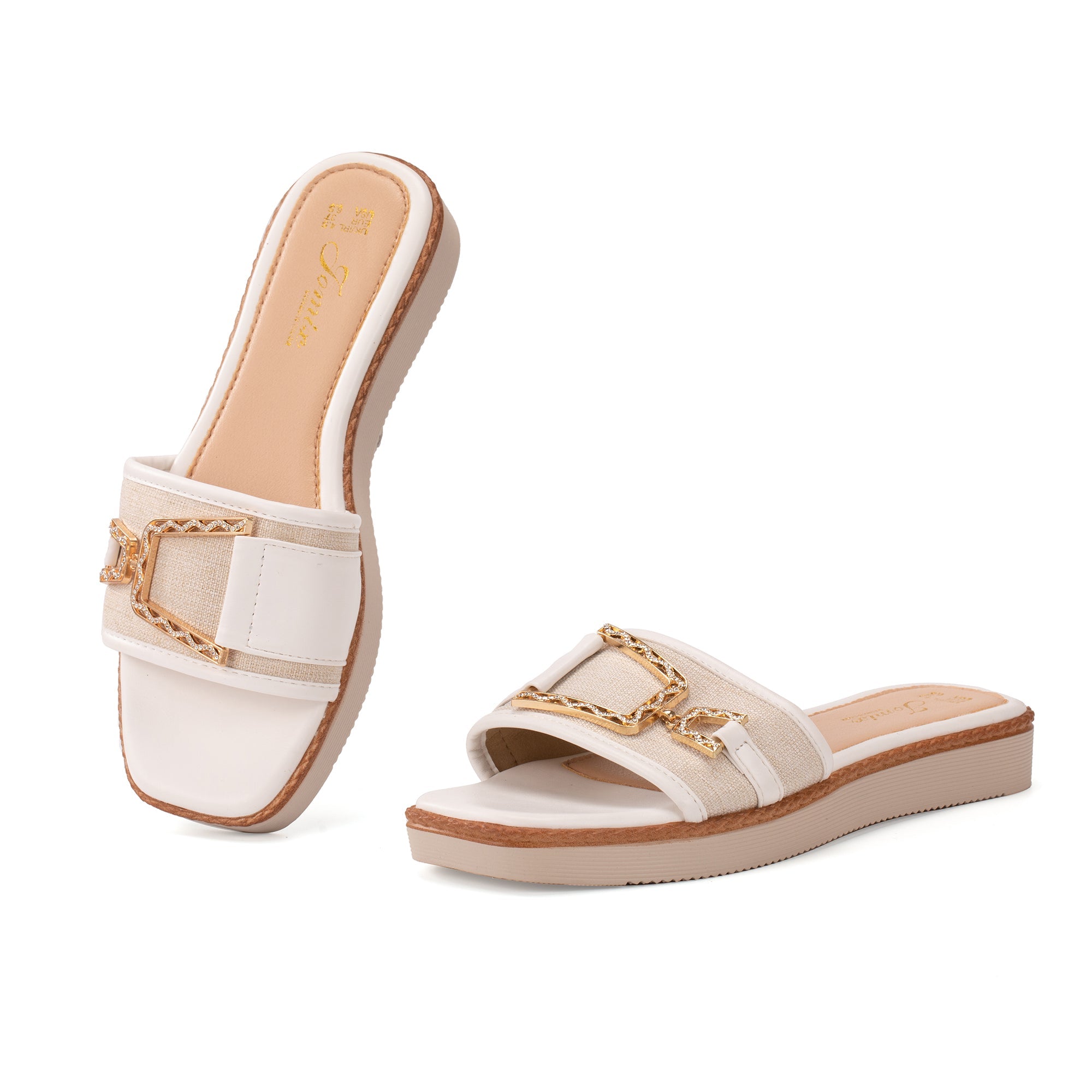 JOMIX Ciabatte Estive da Mare da Donna Pantofole Piatte Eleganti Antiscivolo WFC250372