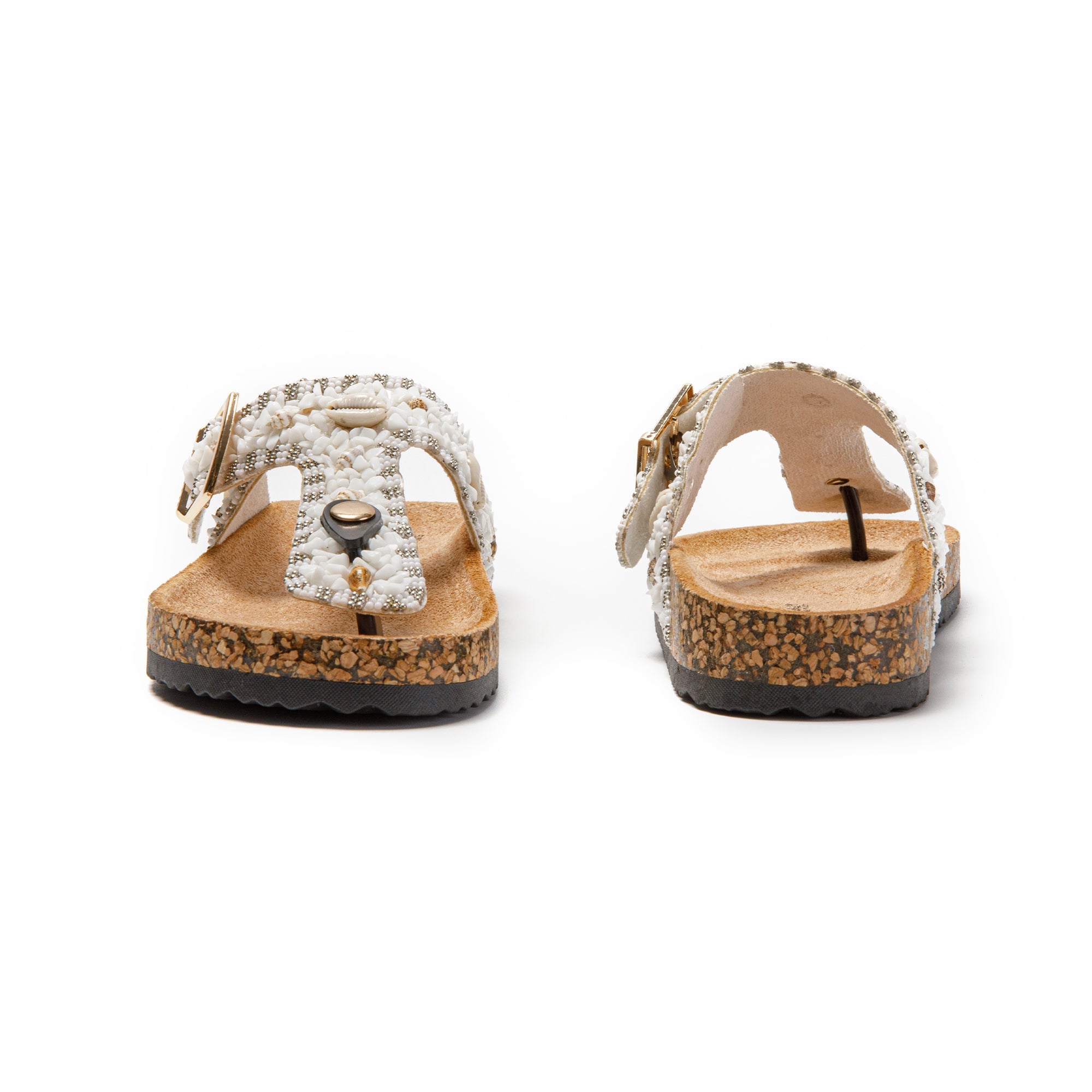 JOMIX Ciabatte Infradito Donna in Sughero, Pelle Sandali Uomo Estive Eleganti SD9162