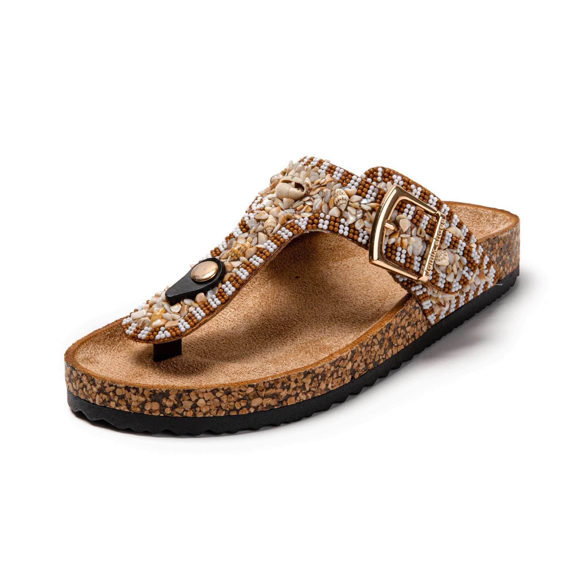 JOMIX Ciabatte Infradito Donna in Sughero, Pelle Sandali Uomo Estive Eleganti SD9162