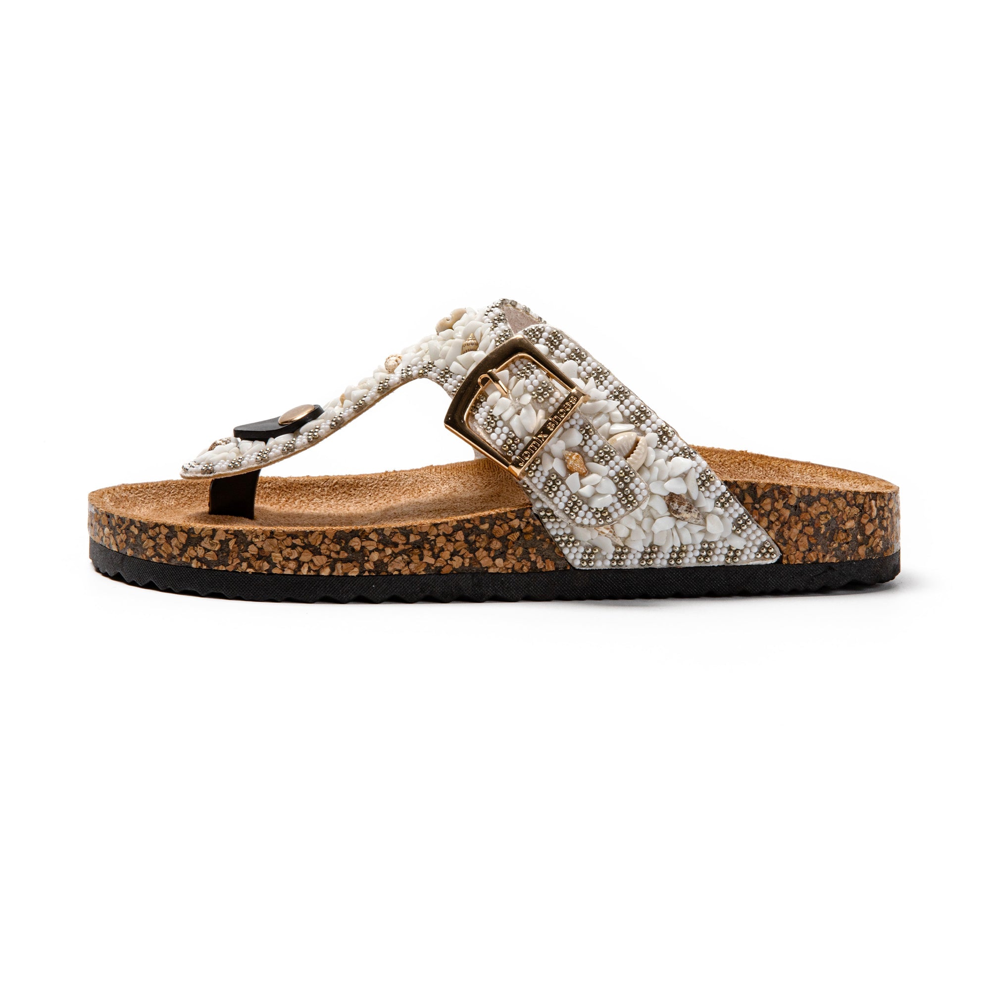 JOMIX Ciabatte Infradito Donna in Sughero, Pelle Sandali Uomo Estive Eleganti SD9162