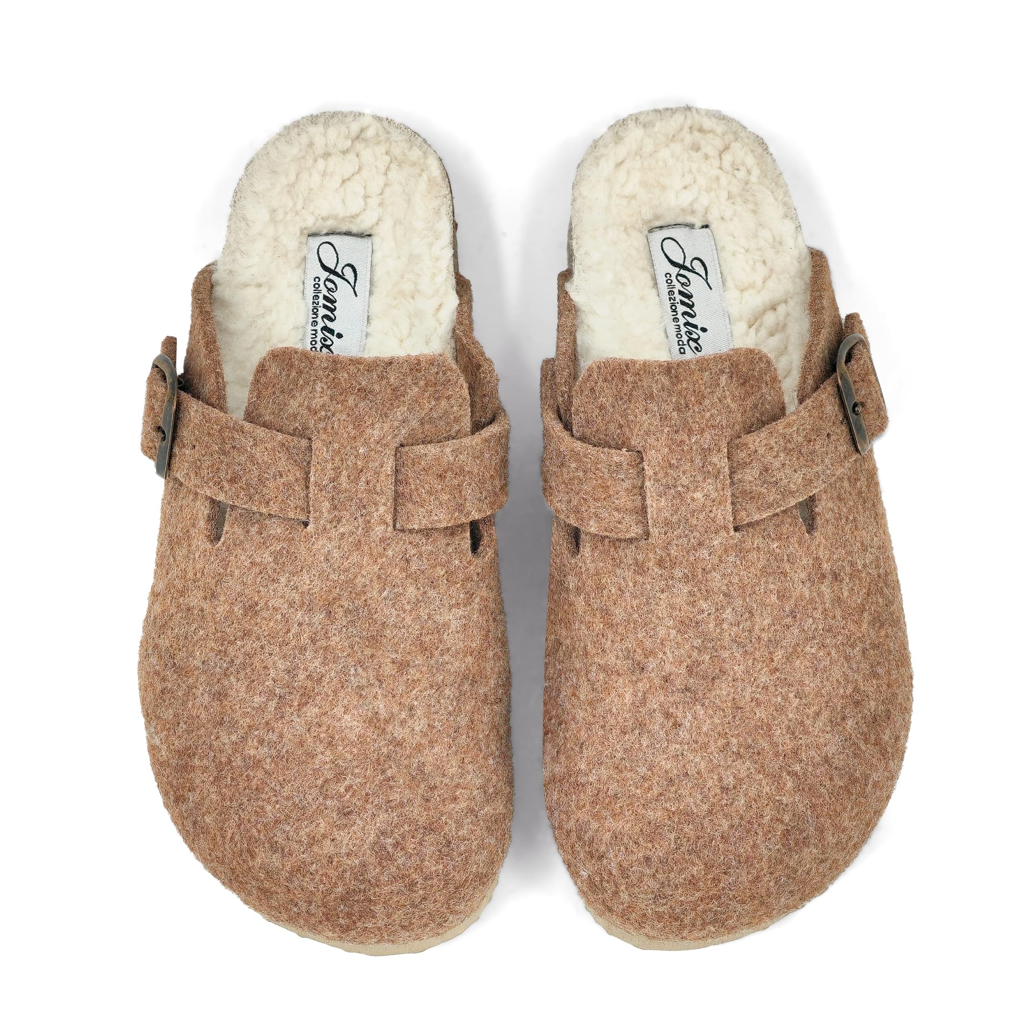 JOMIX Ciabatte Sabot Donna Invernali Pantofole Eleganti Calde con Pelliccia Sintetica