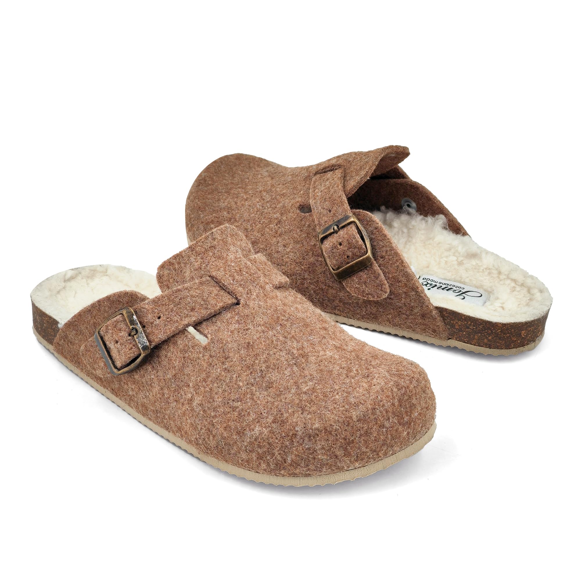 JOMIX Ciabatte Sabot Donna Invernali Pantofole Eleganti Calde con Pelliccia Sintetica