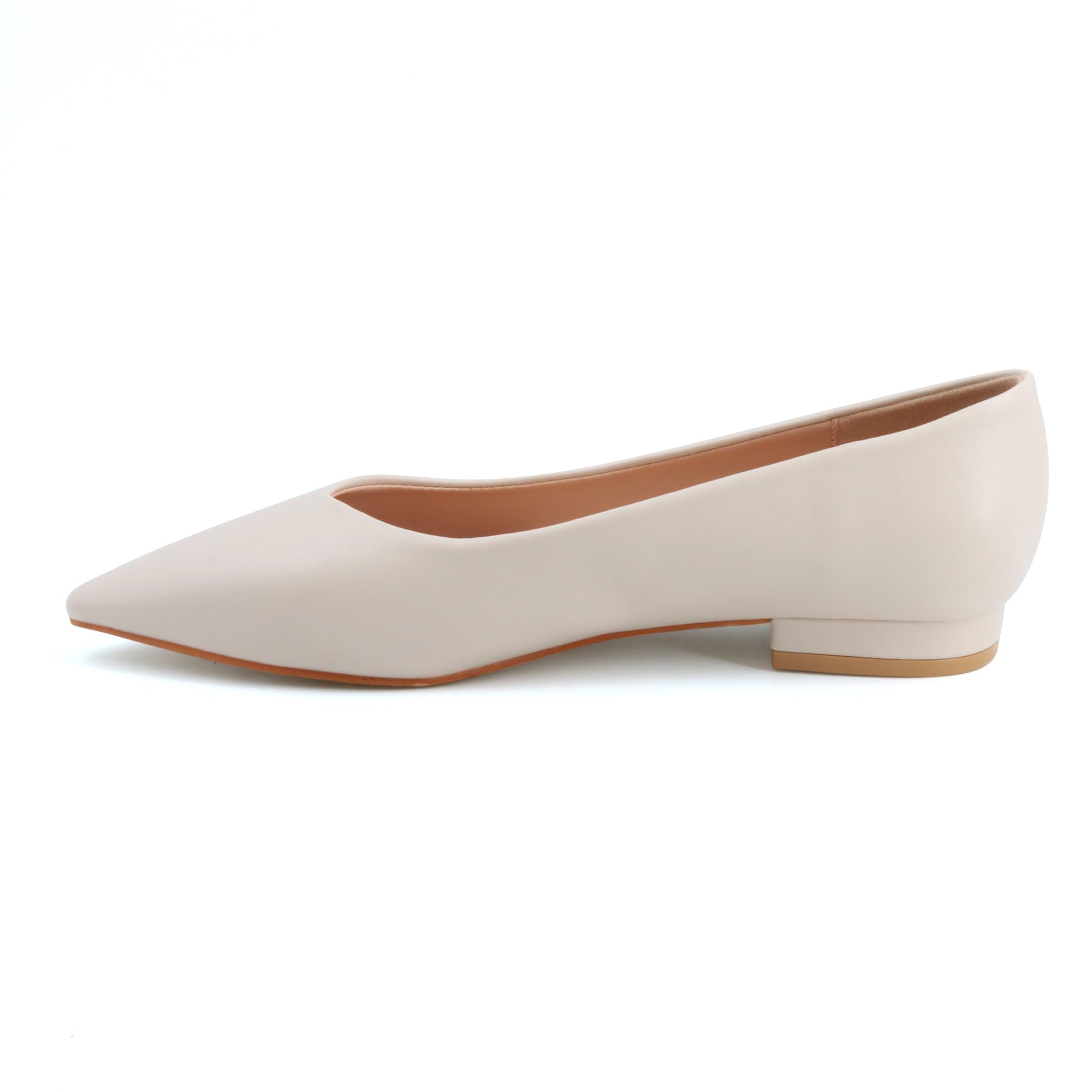 JOMIX Damen Ballerinas mit Spitzem Klassische Zehenbereich Flache Schuhe Elegant Ballettschuhe Bequeme Hochzeit