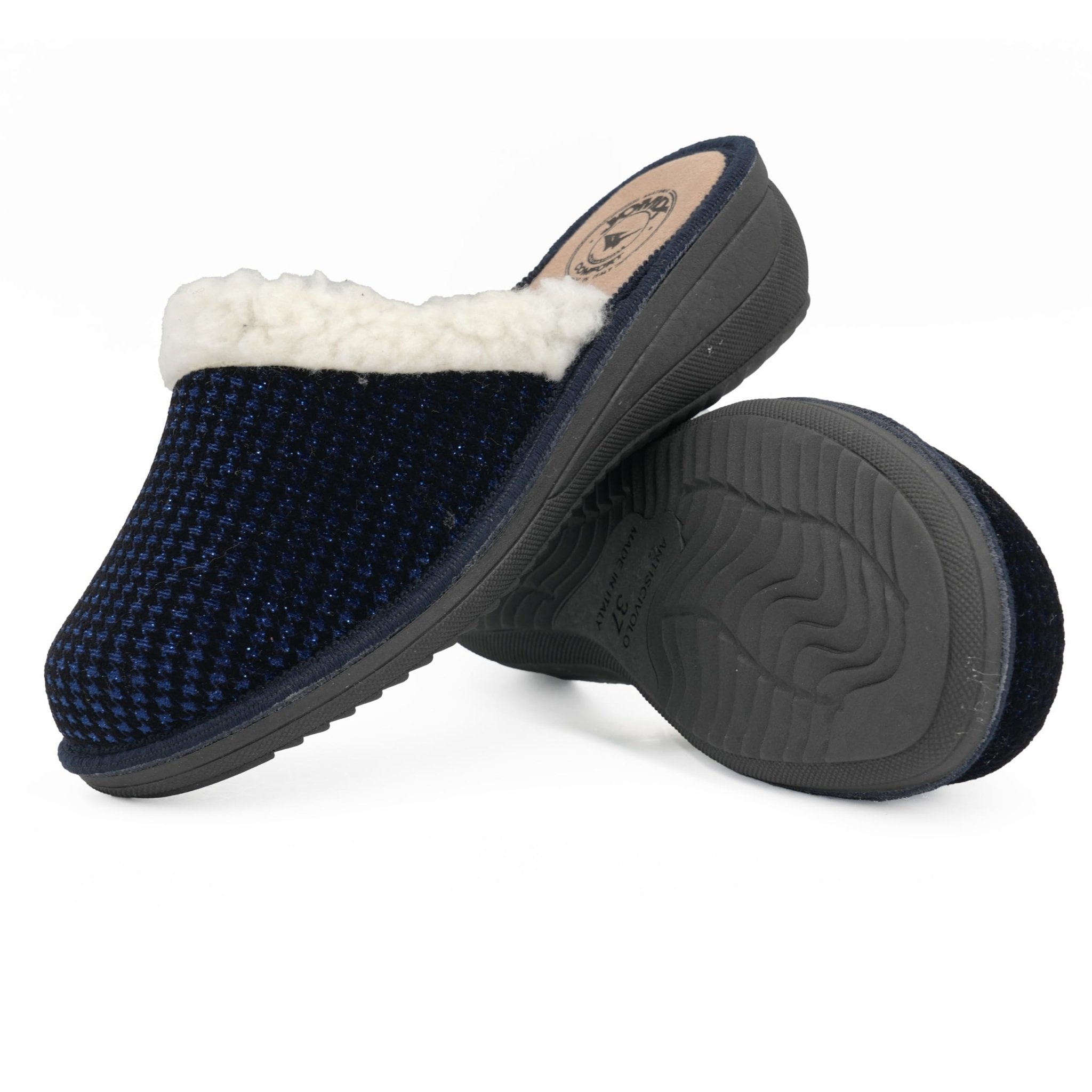 JOMIX Damen Hausschuhe Winter Warme Pantoffeln, Damen Plüsch Pantoffeln rutschfest Outdoor/Indoor Flache hüttenschuhe