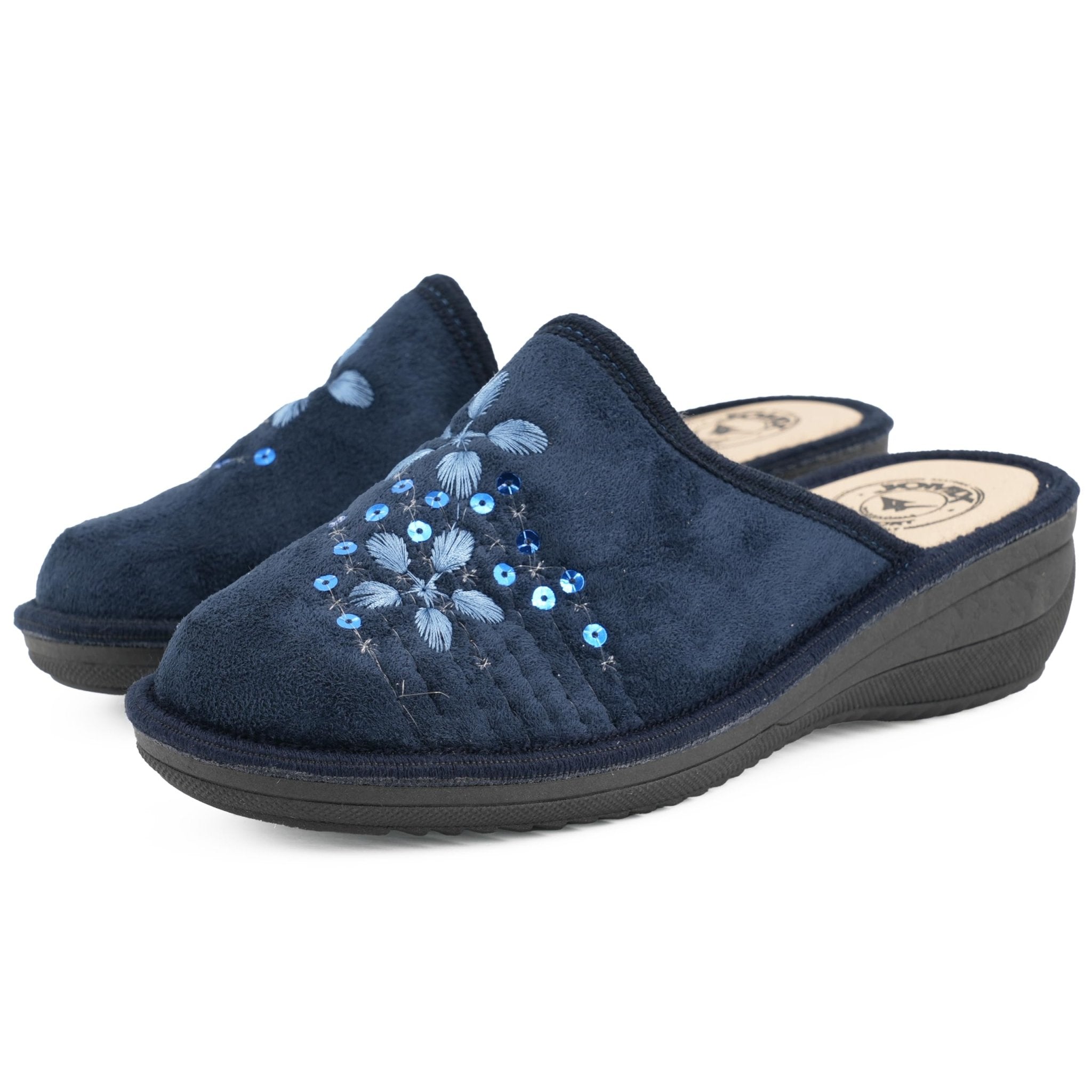 JOMIX Damen Hausschuhe Winter Warme Pantoffeln, Damen Plüsch Pantoffeln rutschfest Outdoor/Indoor Flache hüttenschuhe