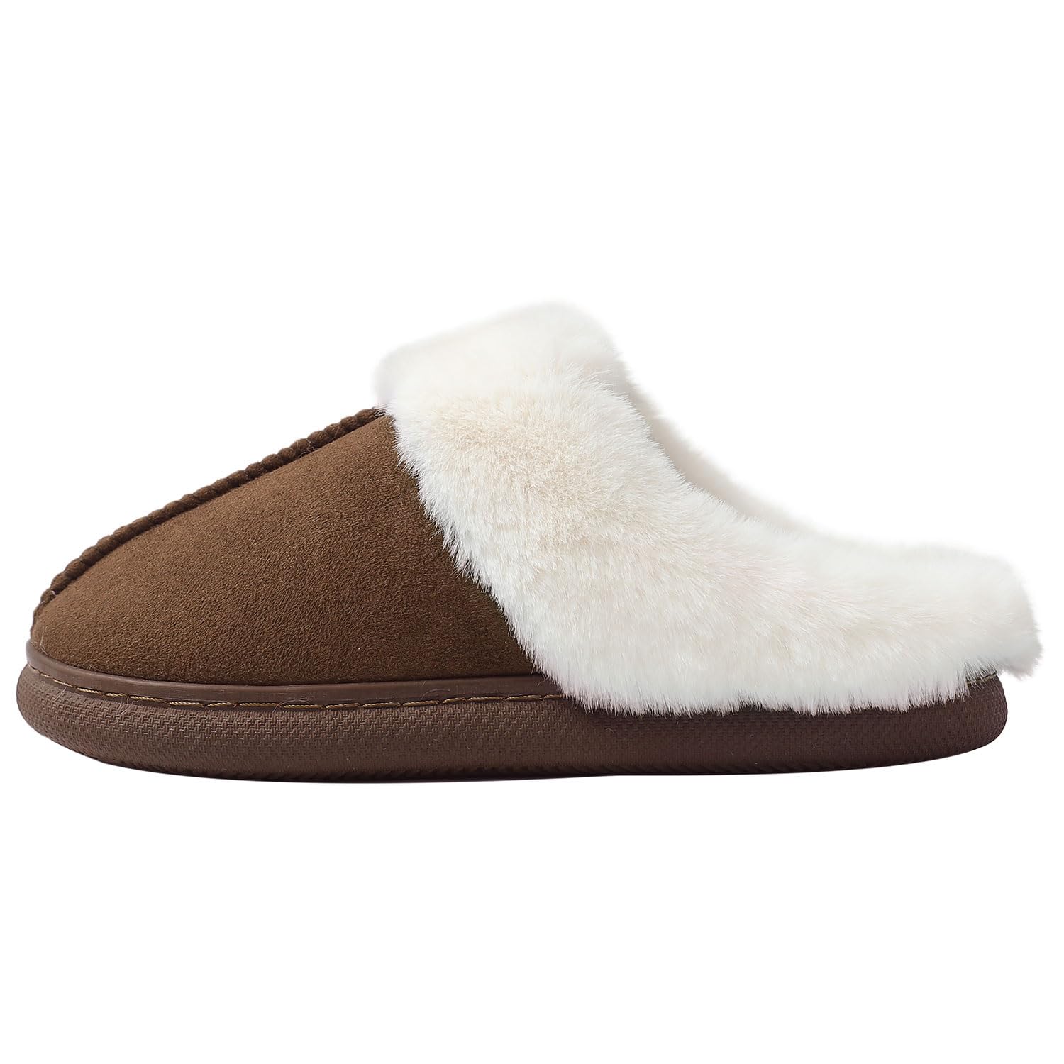 JOMIX Damen Hausschuhe Winter Weiche Flache Plüsch Flauschige Pantoffeln mit Gefüttert Warm Faux Pelz Slipper Gäste Rutschfeste Puschen