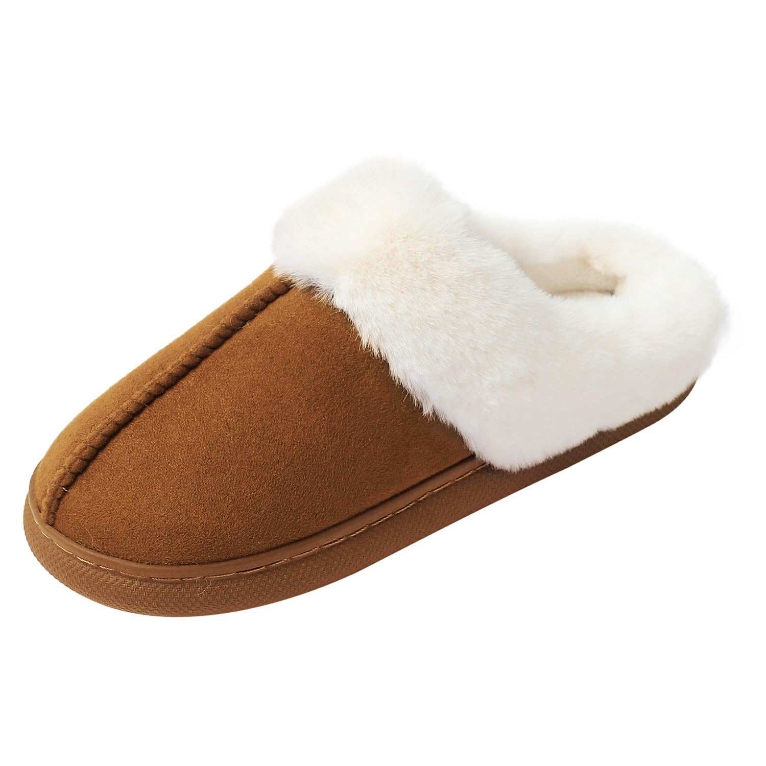 JOMIX Damen Hausschuhe Winter Weiche Flache Plüsch Flauschige Pantoffeln mit Gefüttert Warm Faux Pelz Slipper Gäste Rutschfeste Puschen
