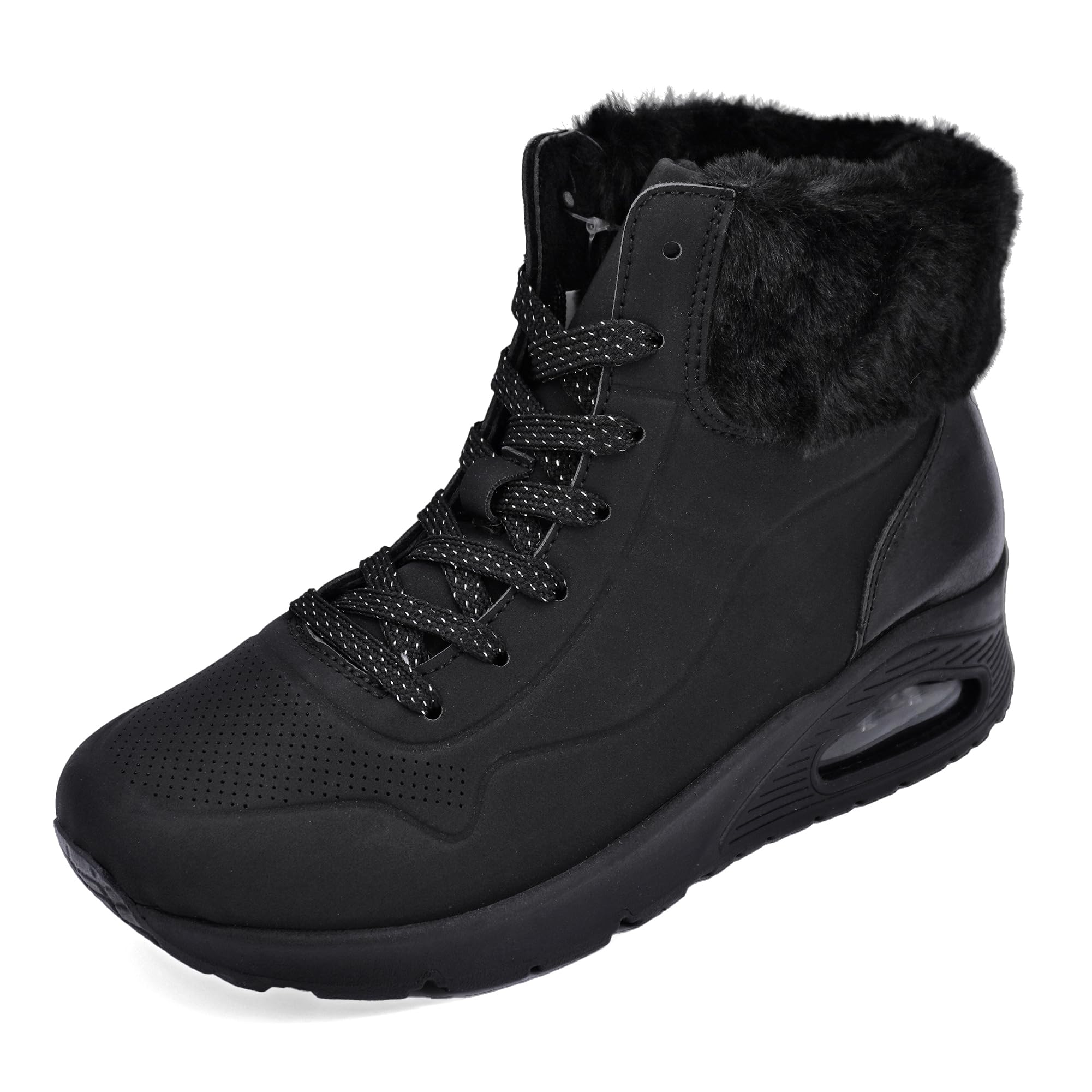JOMIX Damen High Top Sneaker Winter Boots Warm Gefüttert Winterschuhe Freizeitschuhe mit Luftpolster