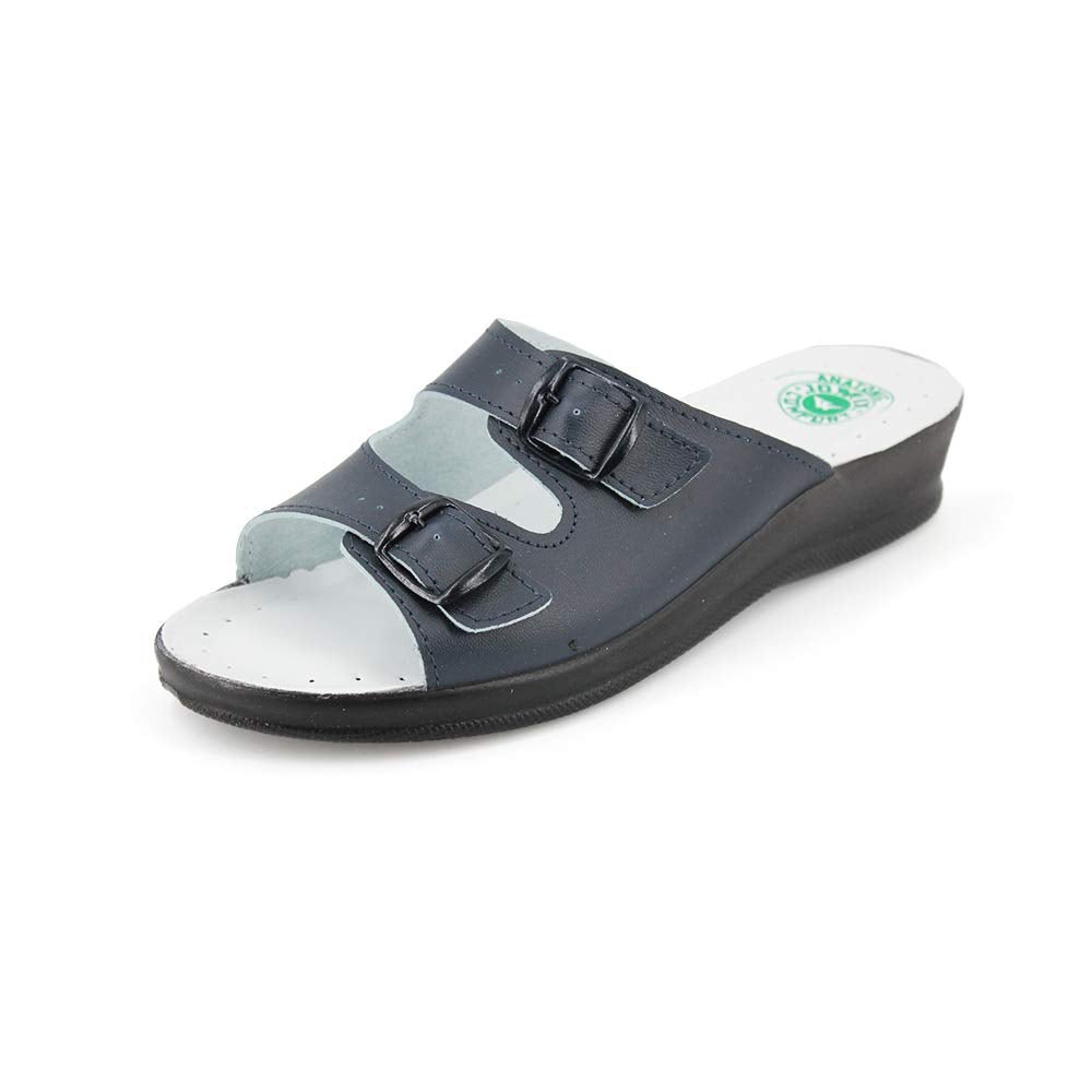 JOMIX Damen Pantoletten Sommer Orthopädische Sandalen Leichte Verstellbar Schnalle Clogs Weiche Anatomische Medizinische Gartenschuhe