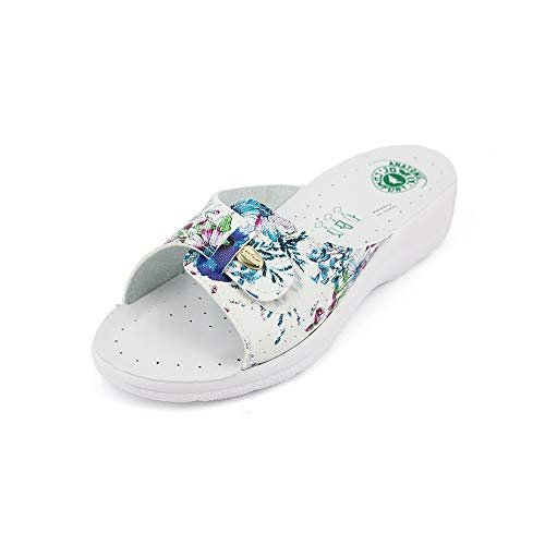 JOMIX Damen Pantoletten Sommer Orthopädische Sandalen Leichte Verstellbar Schnalle Clogs Weiche Anatomische Medizinische Gartenschuhe