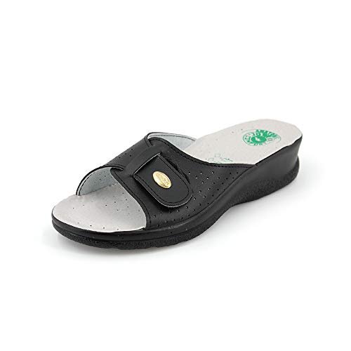 JOMIX Damen Pantoletten Sommer Orthopädische Sandalen Leichte Verstellbar Schnalle Clogs Weiche Anatomische Medizinische Gartenschuhe