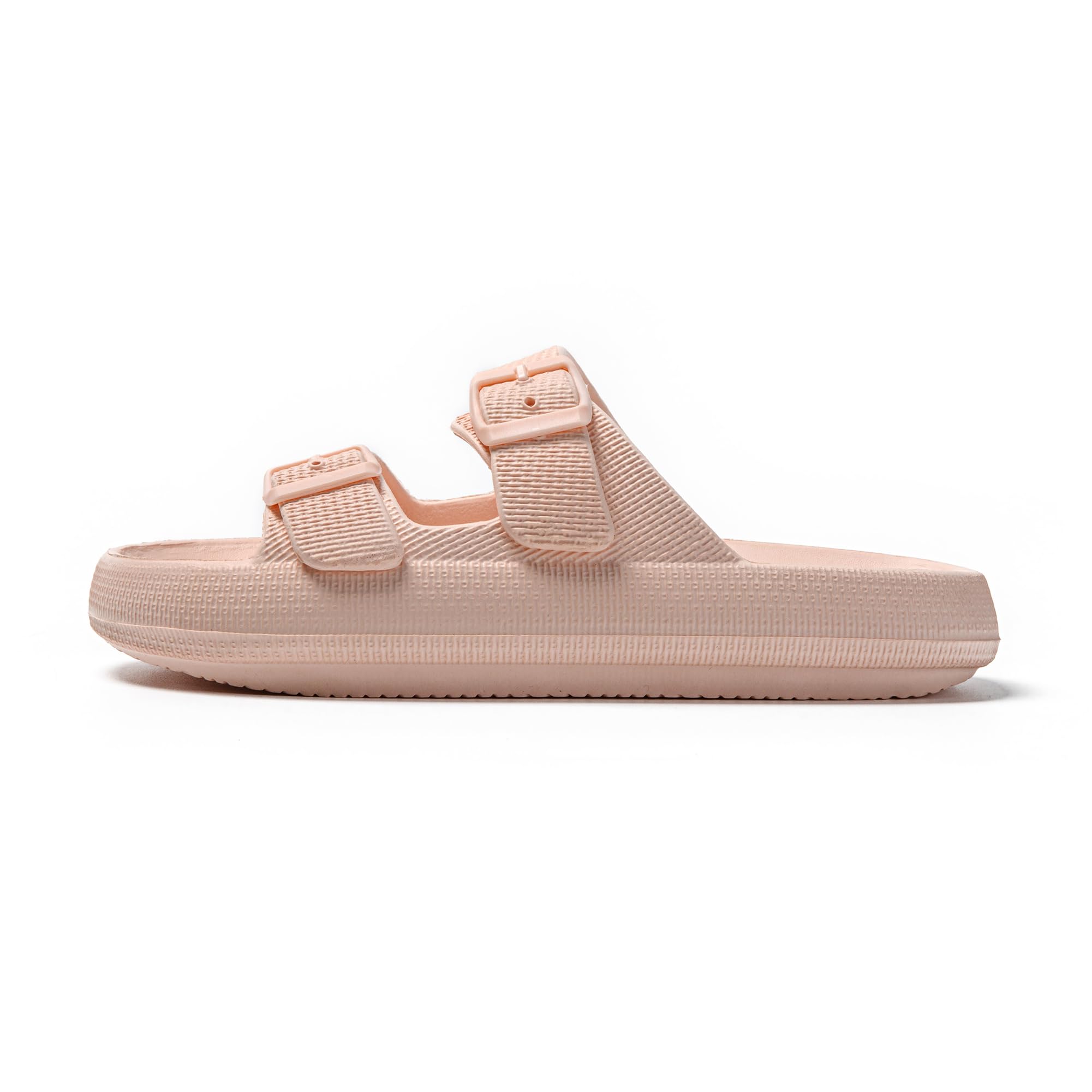 JOMIX Damen Schlappen Badelatschen Sommer Bunte Badeschuhe Flache Rutschfest Sandalen Leicht 100% Eva Badeschlappen mit Schnalle Slipper Pantoletten