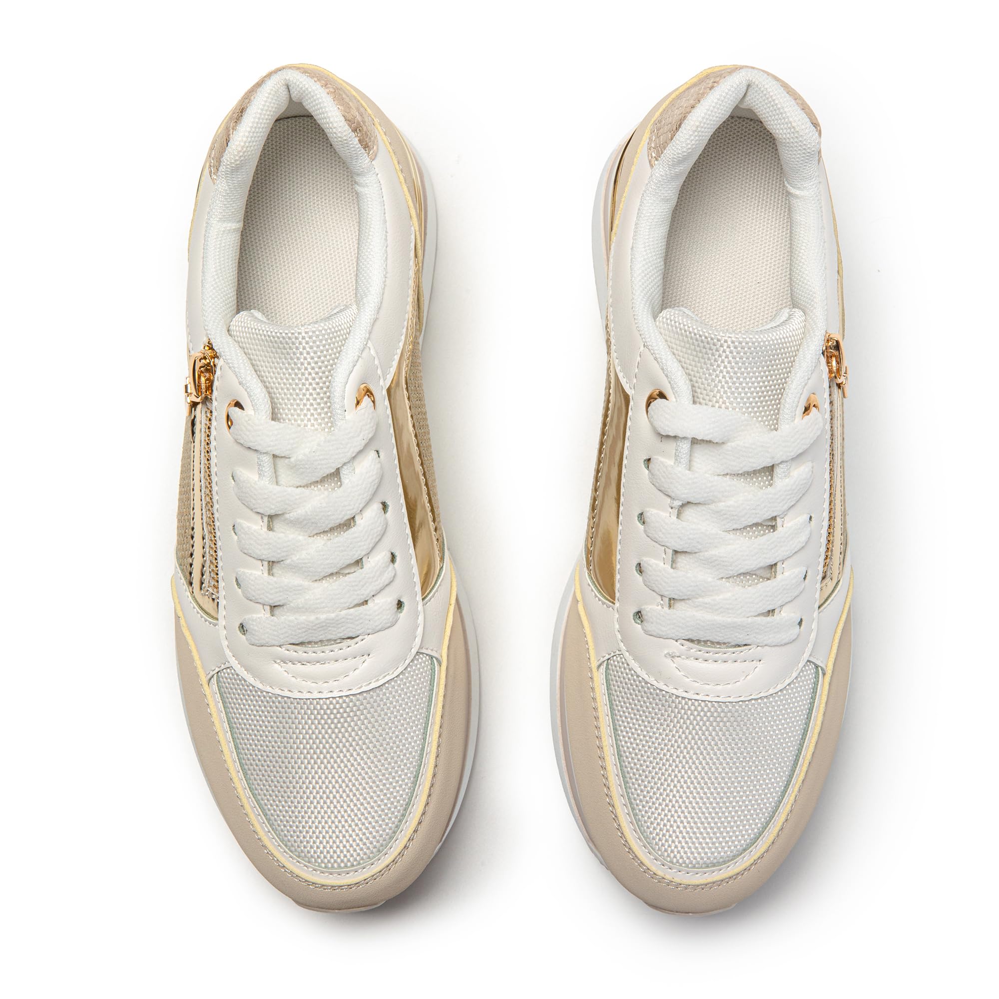 JOMIX Damen Sneaker Atmungsaktiv Sportschuhe Leicht Laufschuhe Fitness Gym Plateau Schuhe Turnschuhe Walking Freizeitschuhe