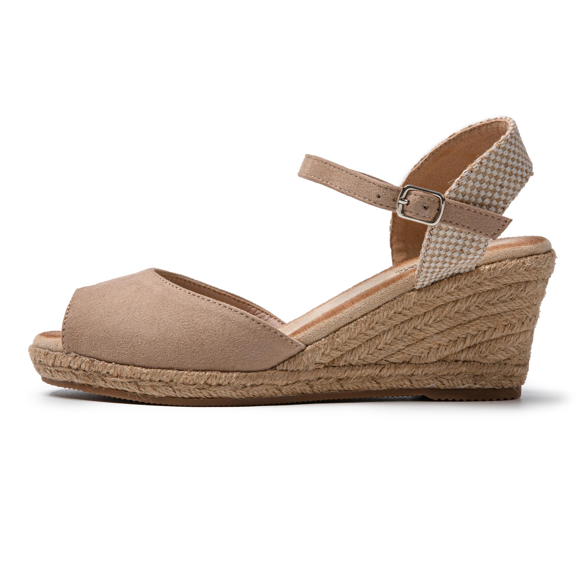 JOMIX Damen Sommer Sandalen mit Keilabsatze Frauen Bohemian Sandals Freizeit Strand Sandalette Römersandalen