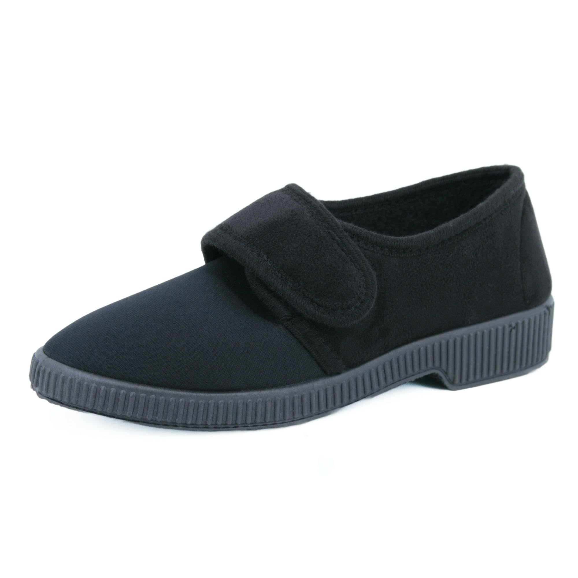 JOMIX Diabetiker Schuhe Damen Orthopädische Pantoffeln Senioren Hausschuhe mit Klettverschluss Leichte Atmungsaktiv Pantoletten mit Memory Foam Bequeme Slipper