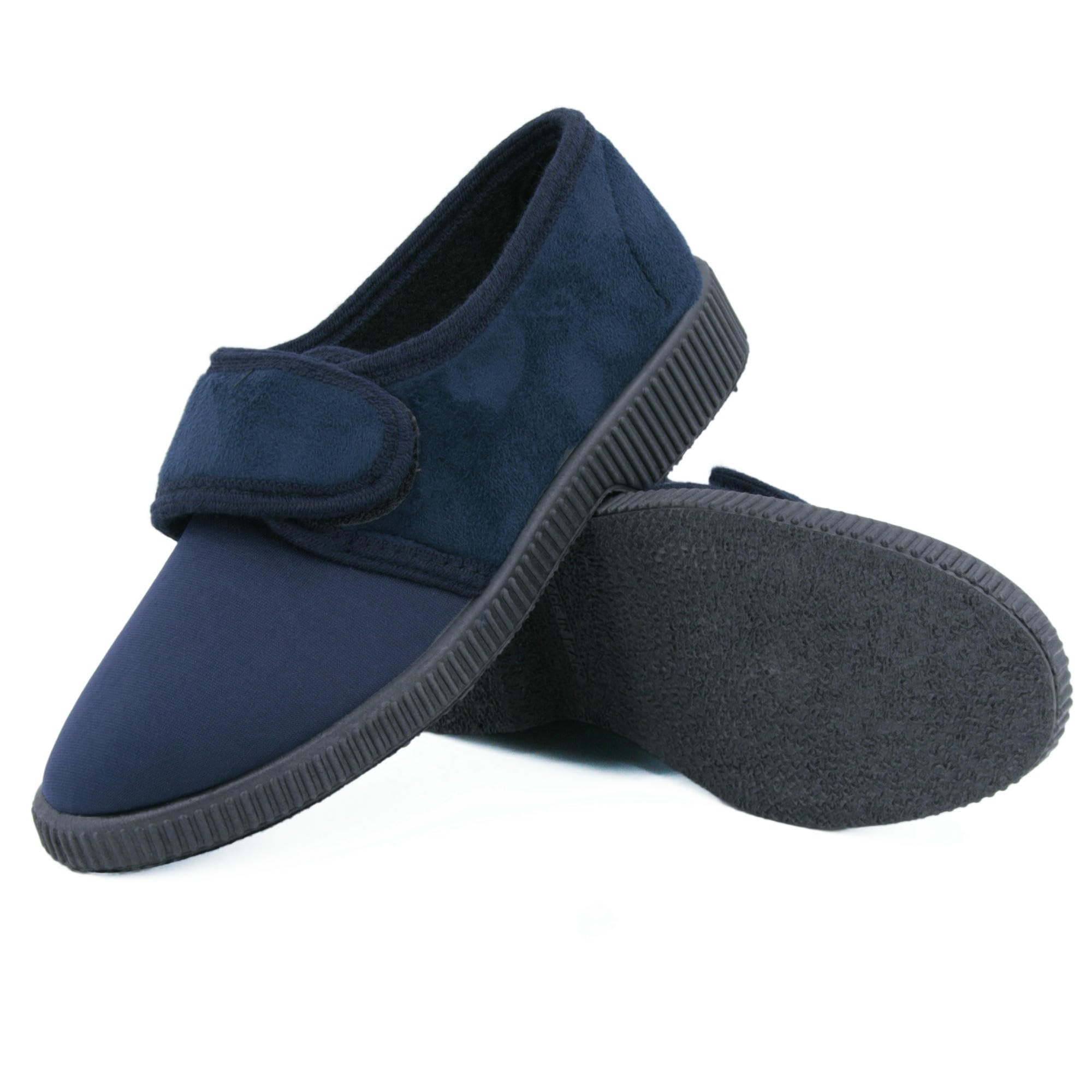 JOMIX Diabetiker Schuhe Damen Orthopädische Pantoffeln Senioren Hausschuhe mit Klettverschluss Leichte Atmungsaktiv Pantoletten mit Memory Foam Bequeme Slipper