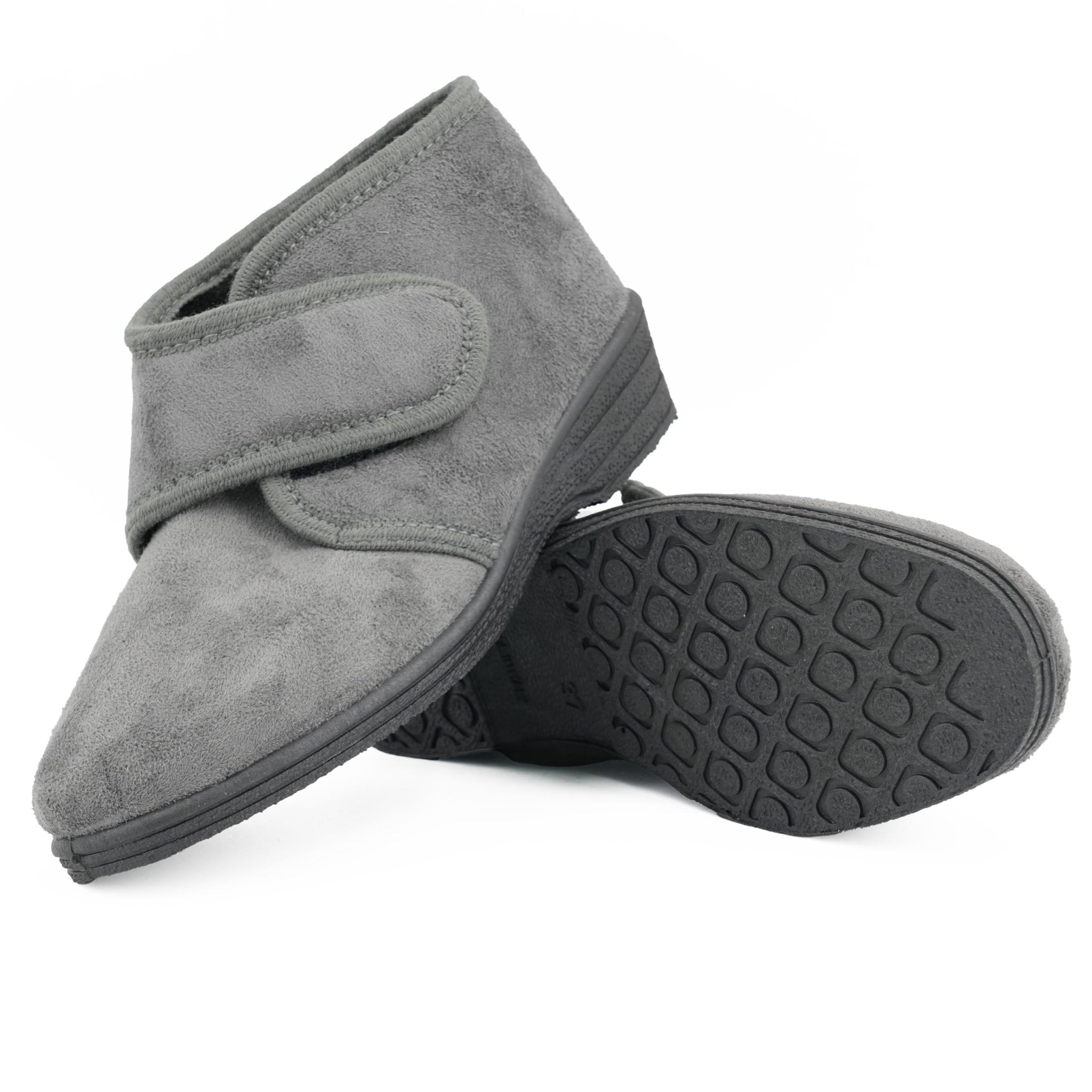 JOMIX Diabetiker Schuhe Damen Orthopädische Winter Stiefeletten Senioren Hausschuhe mit Klettverschluss
