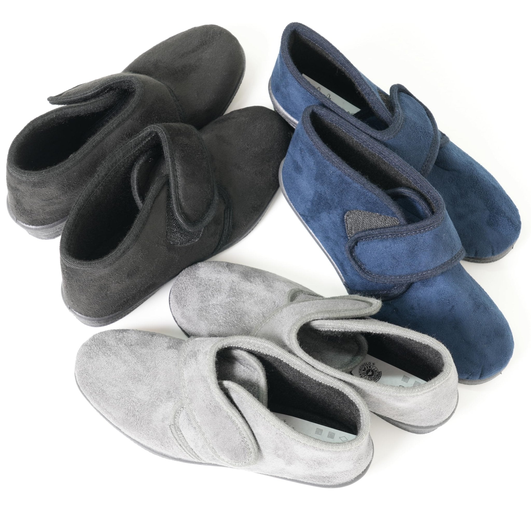 JOMIX Diabetiker Schuhe Damen Orthopädische Winter Stiefeletten Senioren Hausschuhe mit Klettverschluss