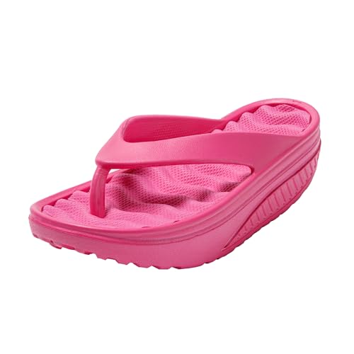 JOMIX Flip Flops Damen Massage Sommer Zehentrenner Plateau Leicht Badelatschen Slides Strand Schlappen Taumelschuhe