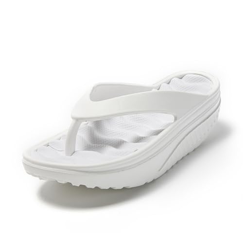 JOMIX Flip Flops Damen Massage Sommer Zehentrenner Plateau Leicht Badelatschen Slides Strand Schlappen Taumelschuhe
