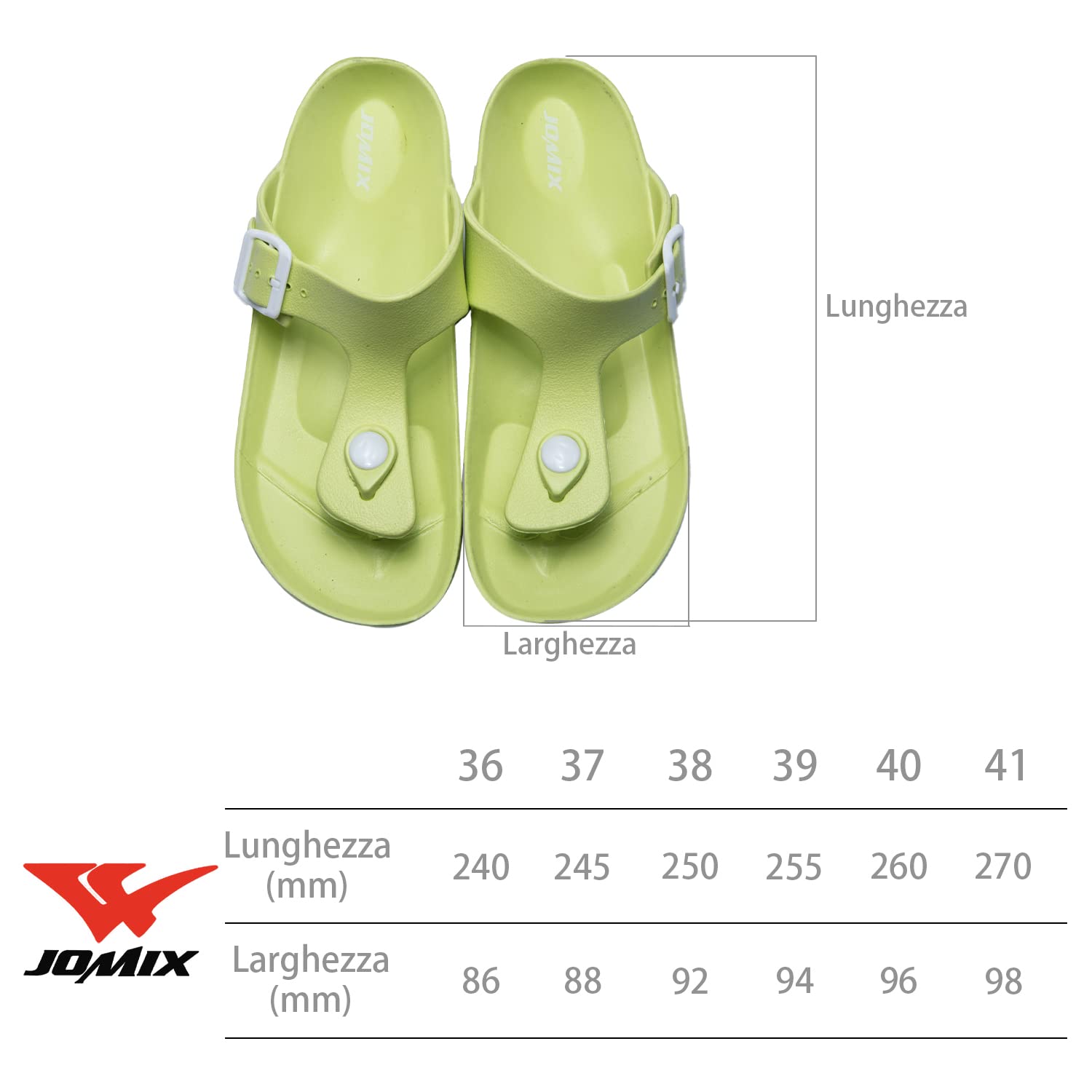 JOMIX Flip Flops Damen Sommer Verstellbar Schnalle Sandalen Elegant Badelatschen Meer Pool Strand Schwimmen Badeschlappen Gummi Schlappen Hausschuhe