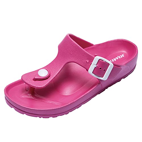 JOMIX Flip Flops Damen Sommer Verstellbar Schnalle Sandalen Elegant Badelatschen Meer Pool Strand Schwimmen Badeschlappen Gummi Schlappen Hausschuhe