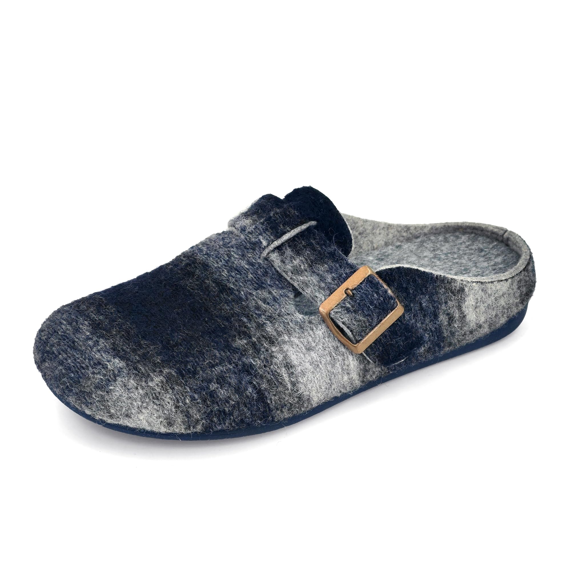 JOMIX Fliz Hausschuhe Herren Winter Pantoffeln Warm Pantoletten mit Schnalle Slippers Men