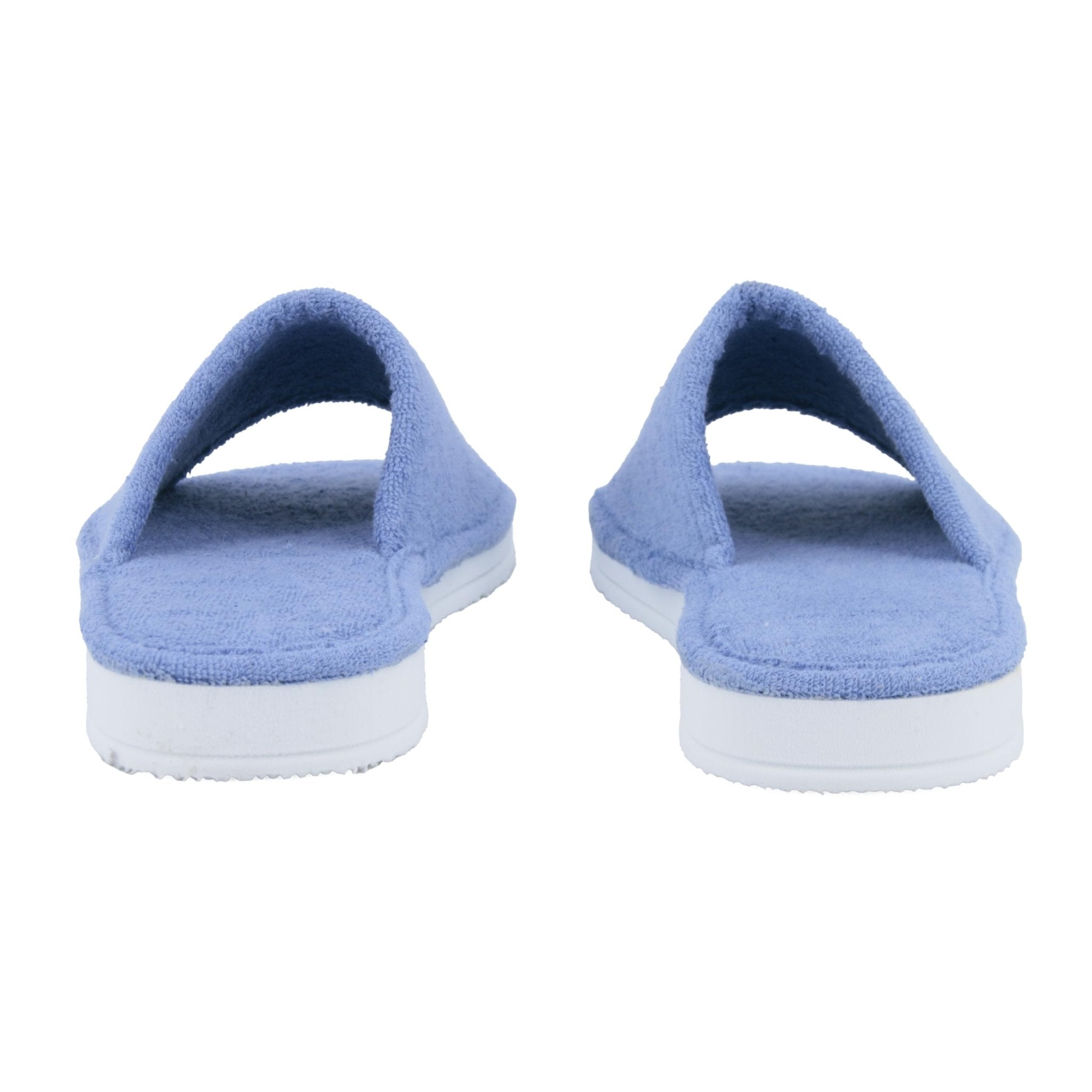 JOMIX Frottee Hausschuhe Damen Weiche Keilabsatz Pantoffeln Offen Bequeme Einfarbige Slipper Indoor